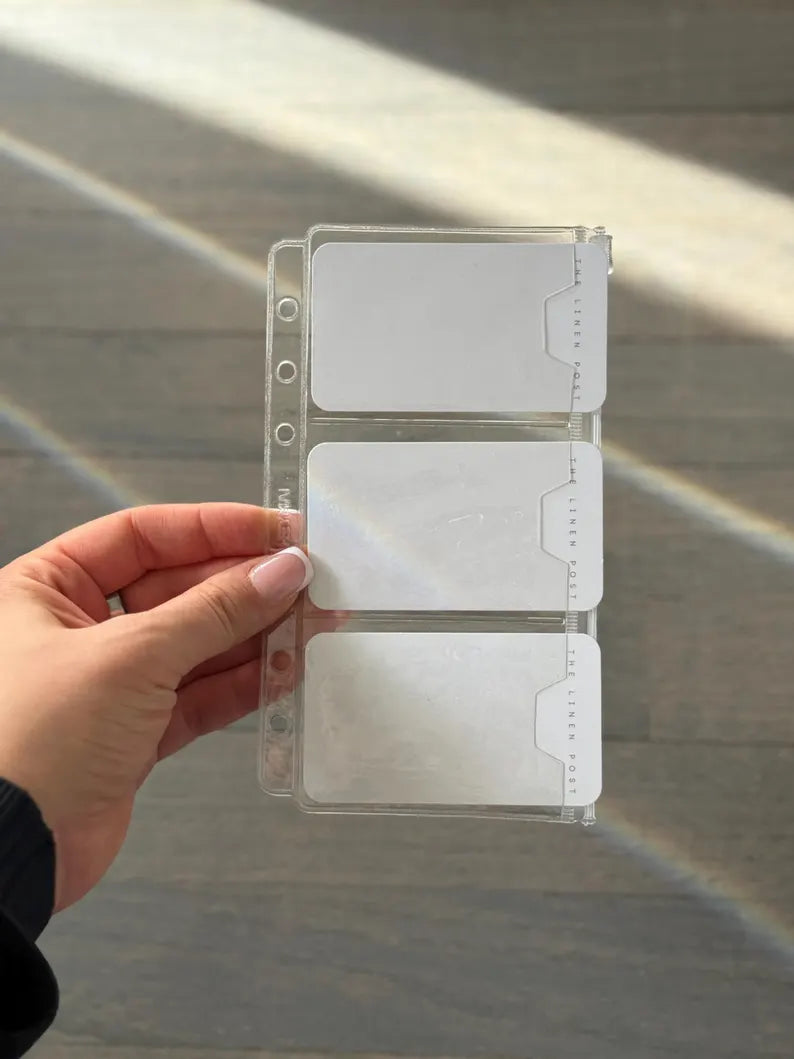 Planner Dashboard Insert: A5 with Pocket Cards with Zipper Pouch