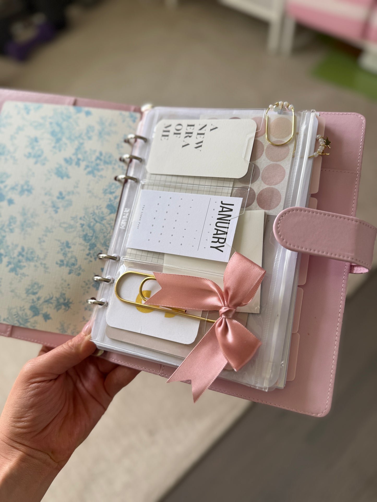 Planner Dashboard Insert: A5 with Pocket Cards with Zipper Pouch