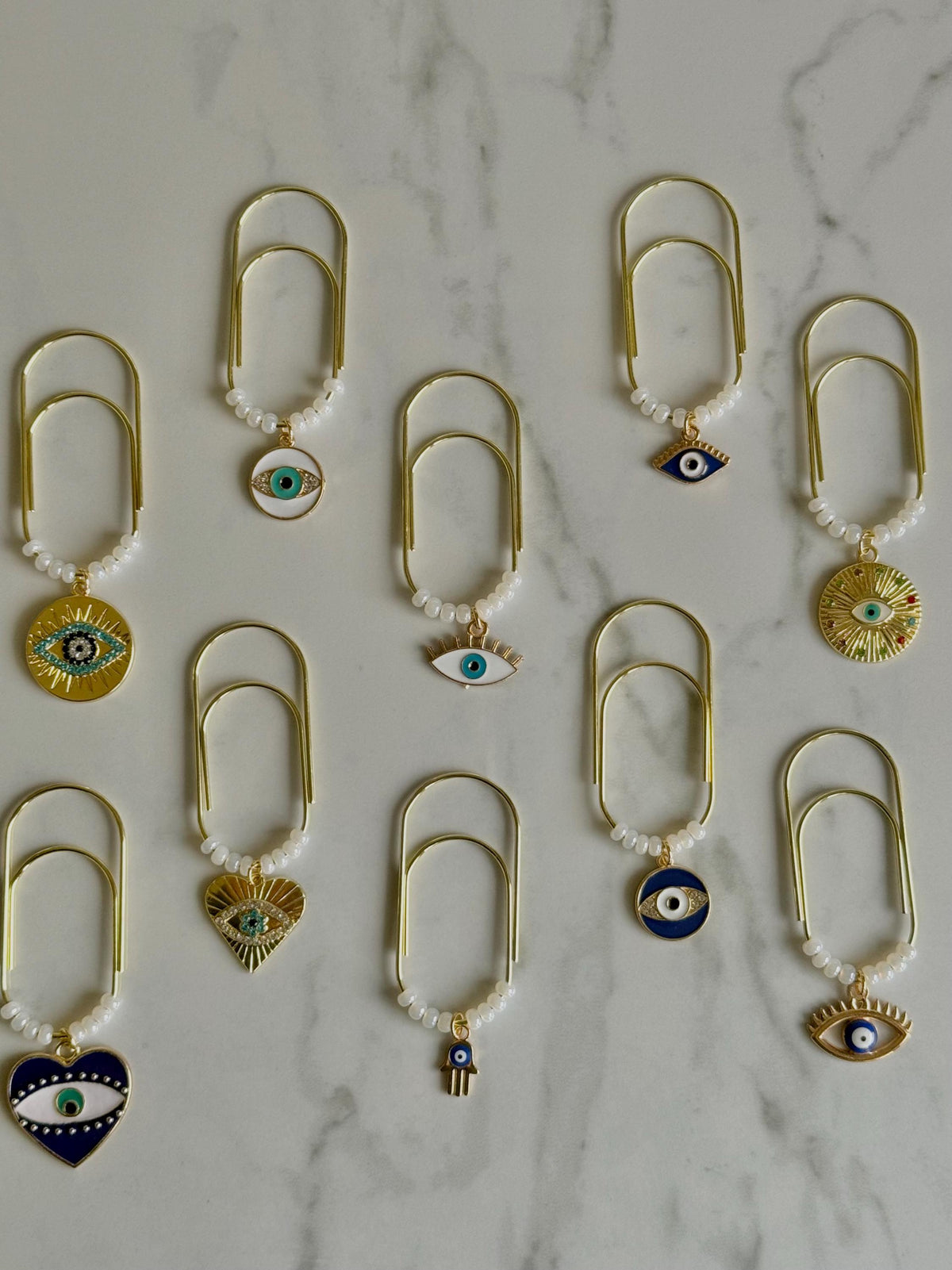 Medallion Evil Eye Clip Trio