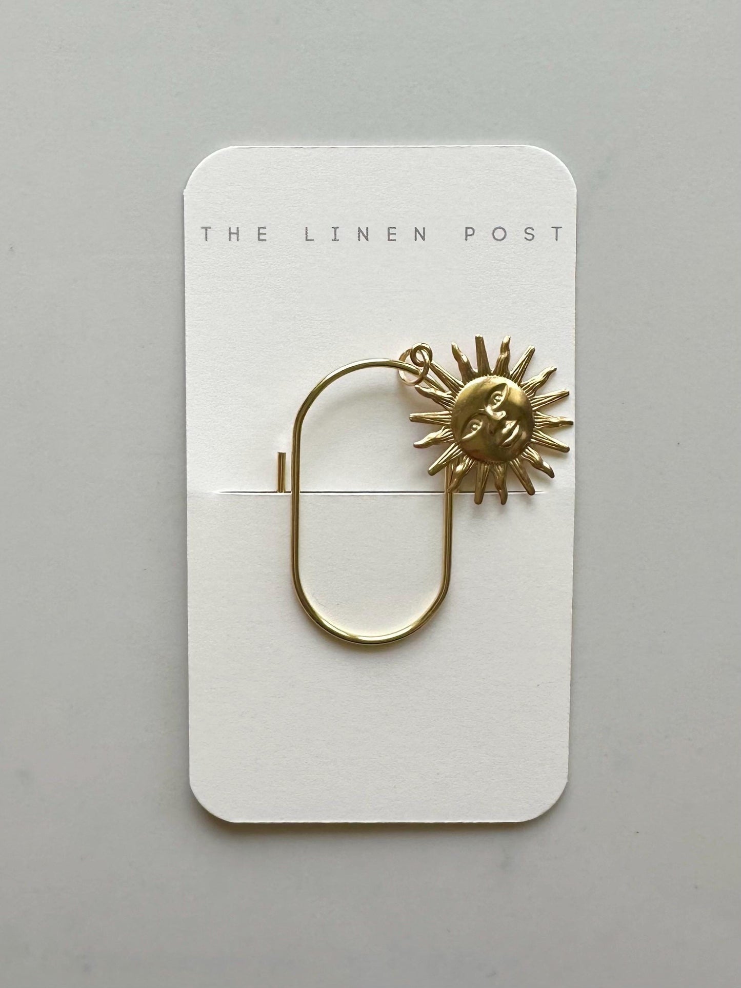 Planner Paper Clip | Gold Sun with Face Bookmark for Journal | Accessories | Cute Solstice Planning Accessory | Book Placeholder Charm