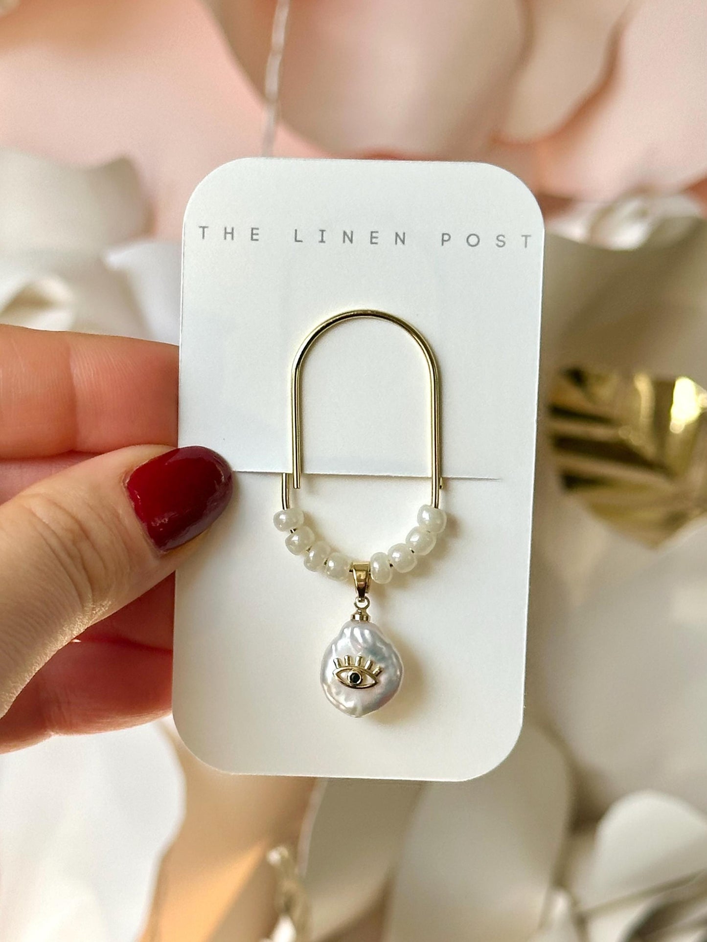 Planner Paper Clip | Pearl Evil Eye Gold Plated Bookmark Journal | Accessories | Cute Adorable Planning Accessory | Book Placeholder Charm