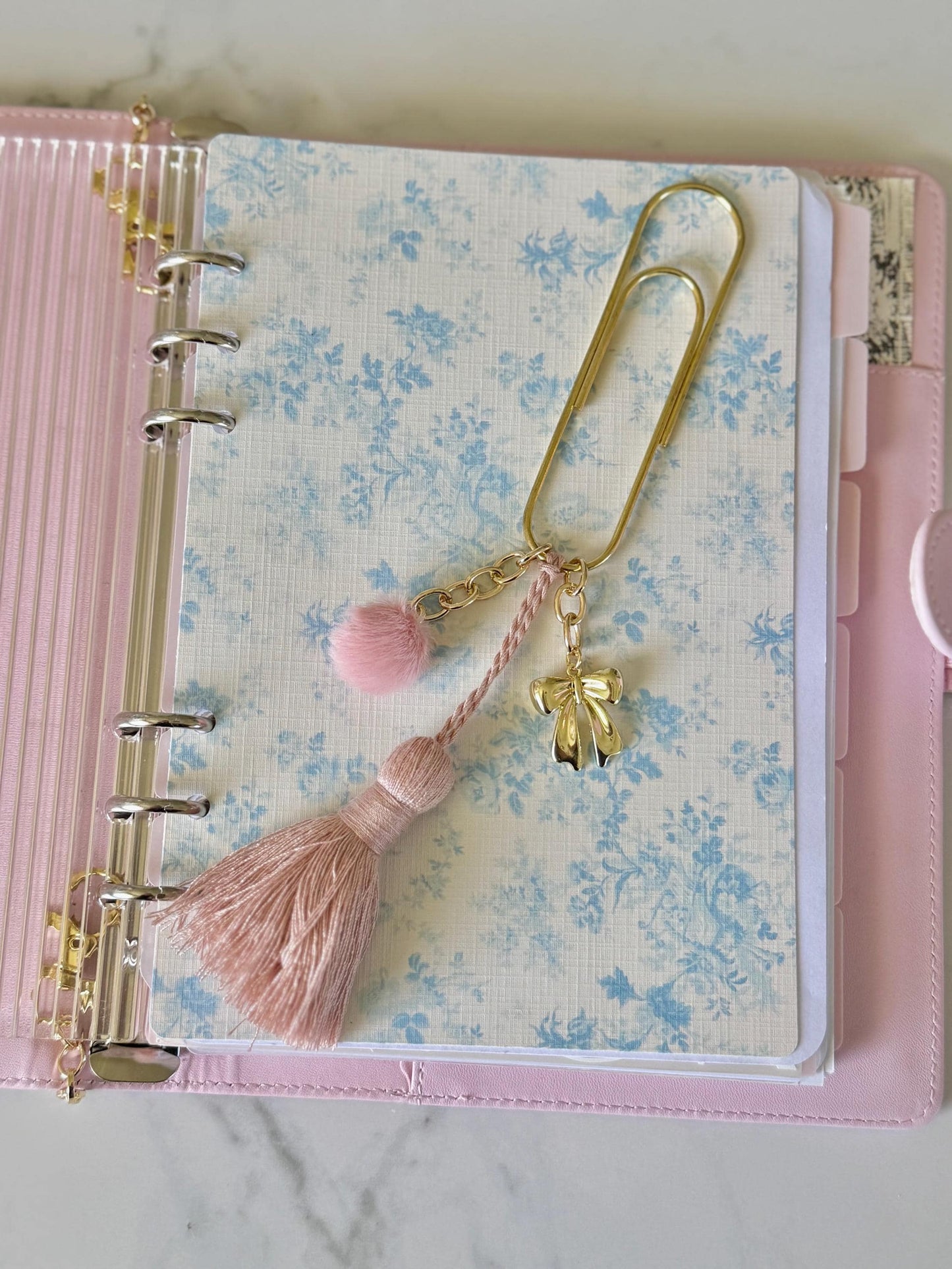 Planner Paper Clip | Jumbo Bookmark for Journal | Gold Planner Accessories | Cute Adorable Planning Accessory | Book Placeholder Tassle