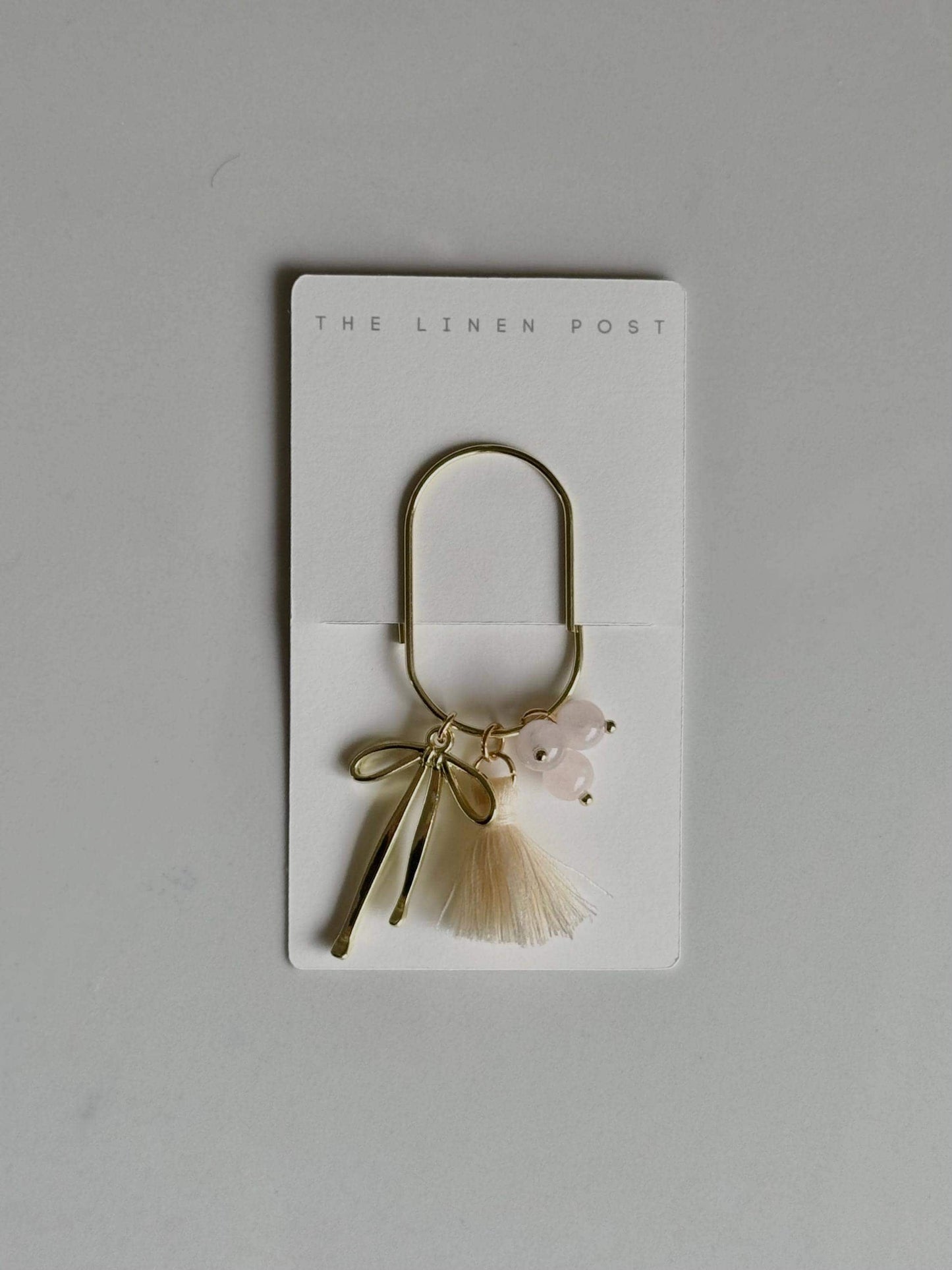 Planner Paper Clip  Rose Quartz Bookmark for Journal | Accessories | Cute Adorable Planning Accessory | Gold Plated Book Charm Genuine Stone