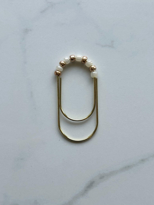 Gold Beaded Planner Clip