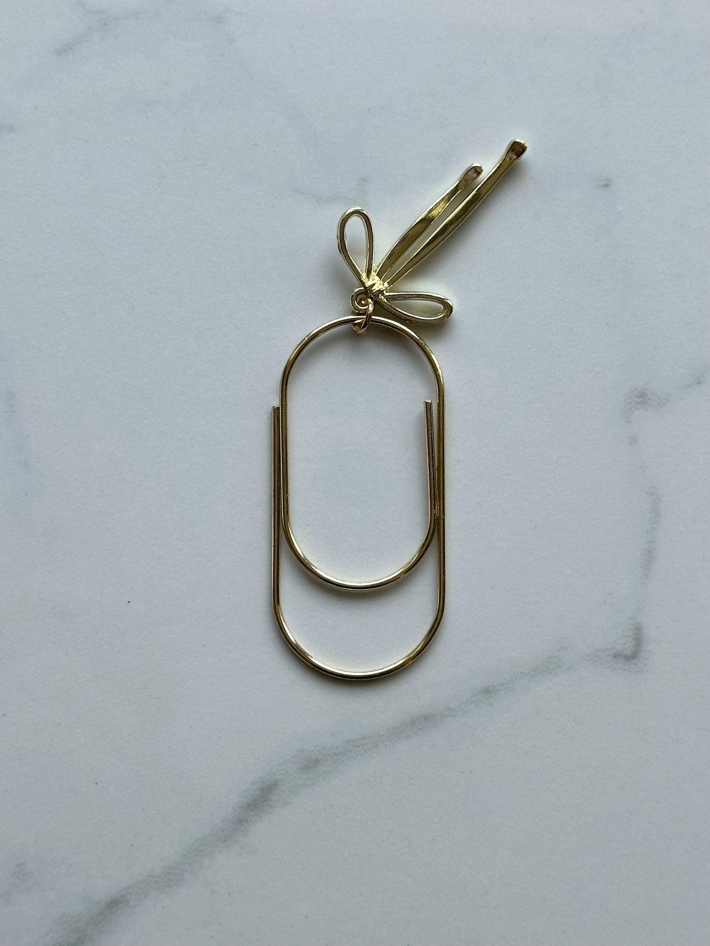 Planner Paper Clip | Girly Bow Gold Bookmark for Journal | Accessories | Cute Adorable Planning Accessory | Book Placeholder Charm | 14k