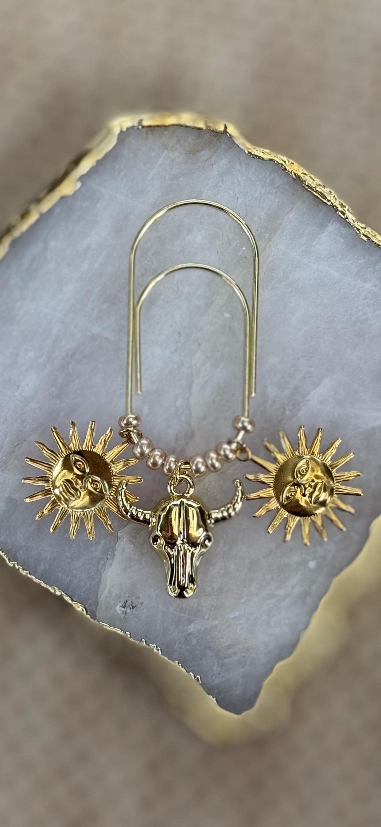 Planner Paper Clip Summer Bookmark Charm for Journal Accessories for Planner Cute Adorable Planning Accessory Book Charm Gold Skull Spooky