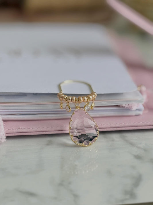 Planner Paper Clip | Diamond CZ Gold Plated Bookmark for Journal | Accessories | Cute Adorable Planning Accessory | Book Placeholder Charm
