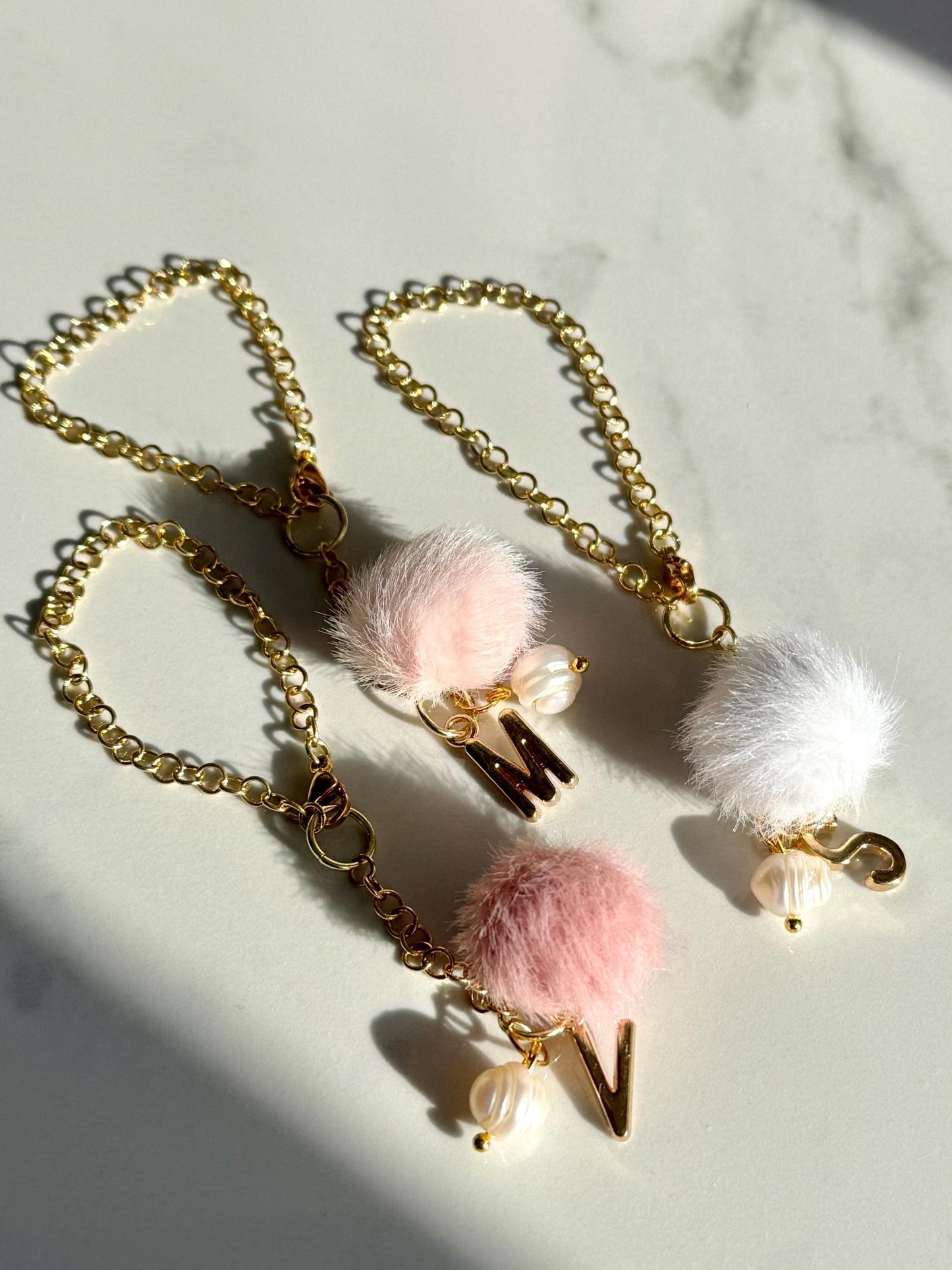 Stanley Charm | Simple Modern Water Bottle Charms | Tumbler Cute Monogram Handle Charm Gold Pink Girly Gift with Pearl