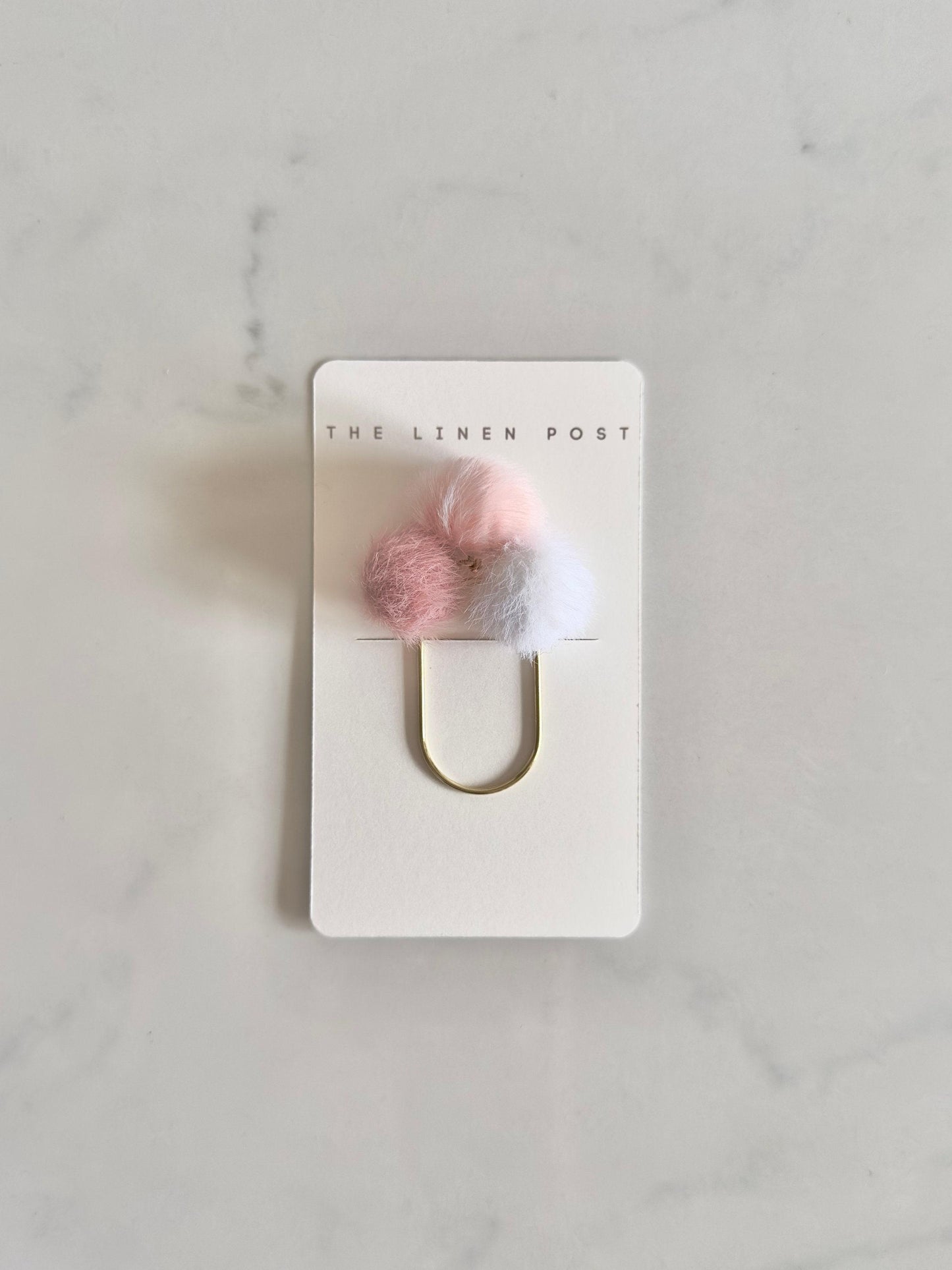 Planner Paper Clip | Pom Pom Bookmark for Journal | Gold Planner Accessories | Cute Adorable Planning Accessory Poof | Book Placeholder