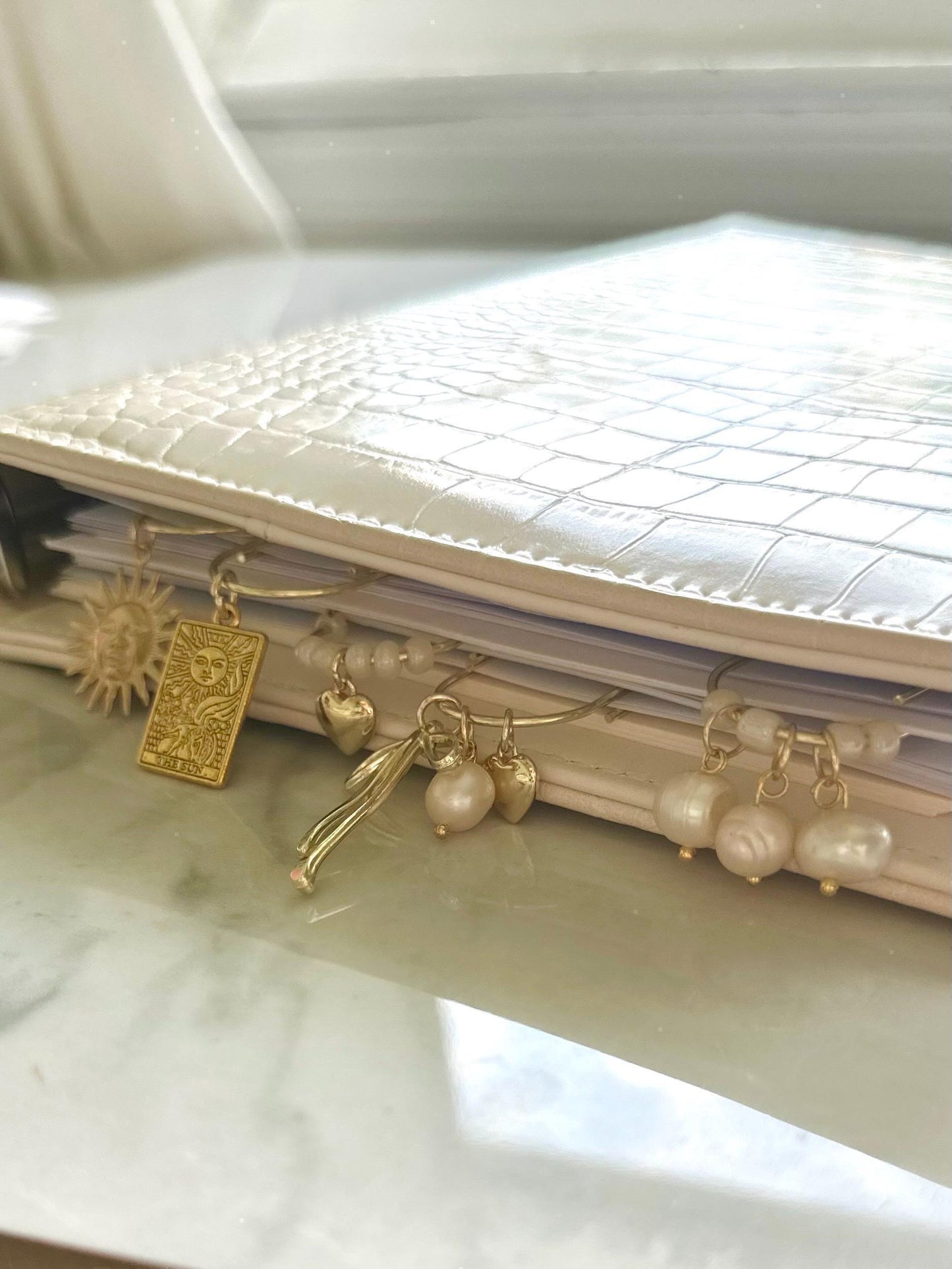 Planner Paper Clip Amethyst  Bookmark for Journal | Accessories | Cute Adorable Planning Accessory | Gold Plated Book Charm
