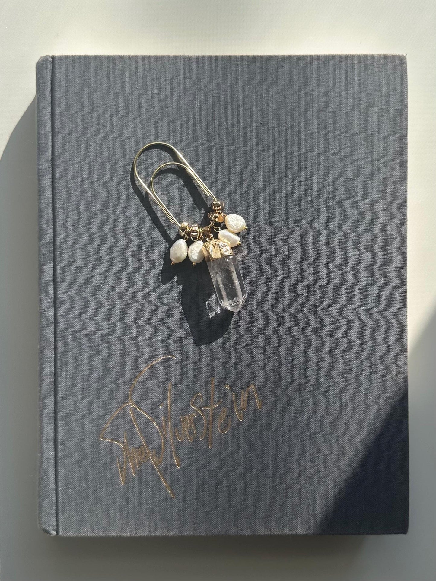 Planner Paper Clip | Crystal and Pearl Bookmark for Journal | Accessories | Cute Adorable Planning Accessory | Book Placeholder Charm | Luxe