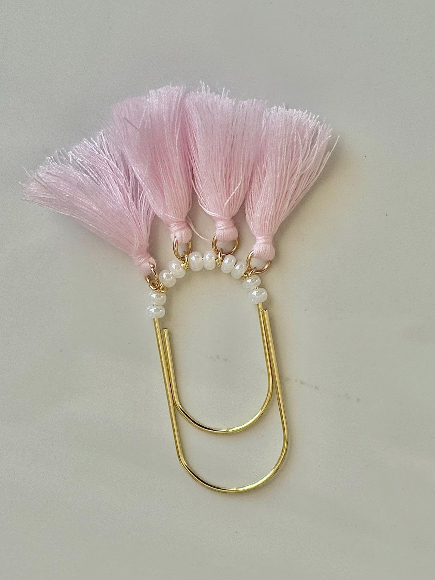 Valentines day Planner Accessory for Journal Planner Paper Clip for Travelers Notebook Paperclip Bookmark with Tassle Pink Planner Decor
