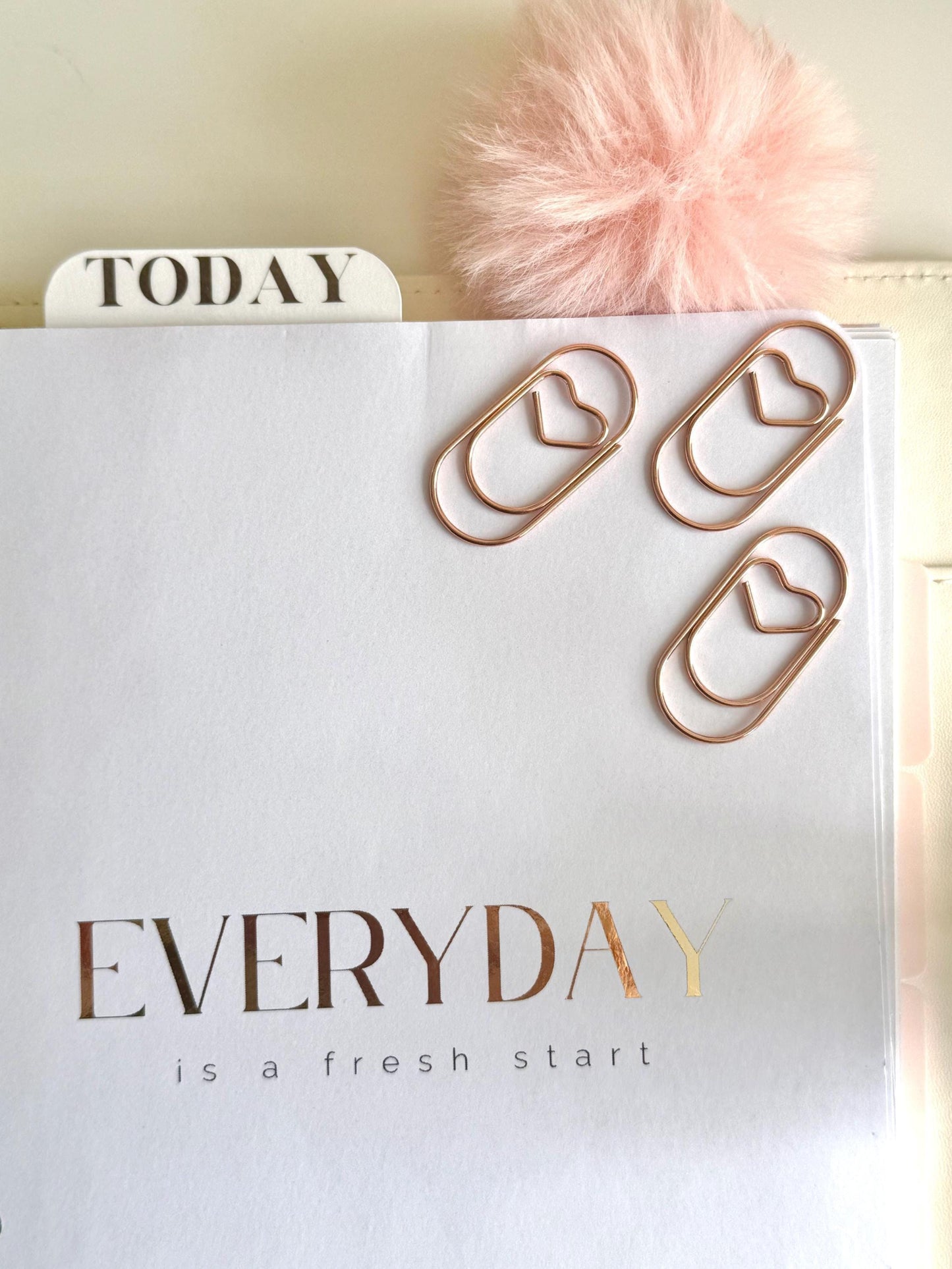 Jumbo Heart Paper Clip For Planner Clip For Notebook Large Paperclip For Bookmark Cute Gold Stationary Planning Accessory For Planner