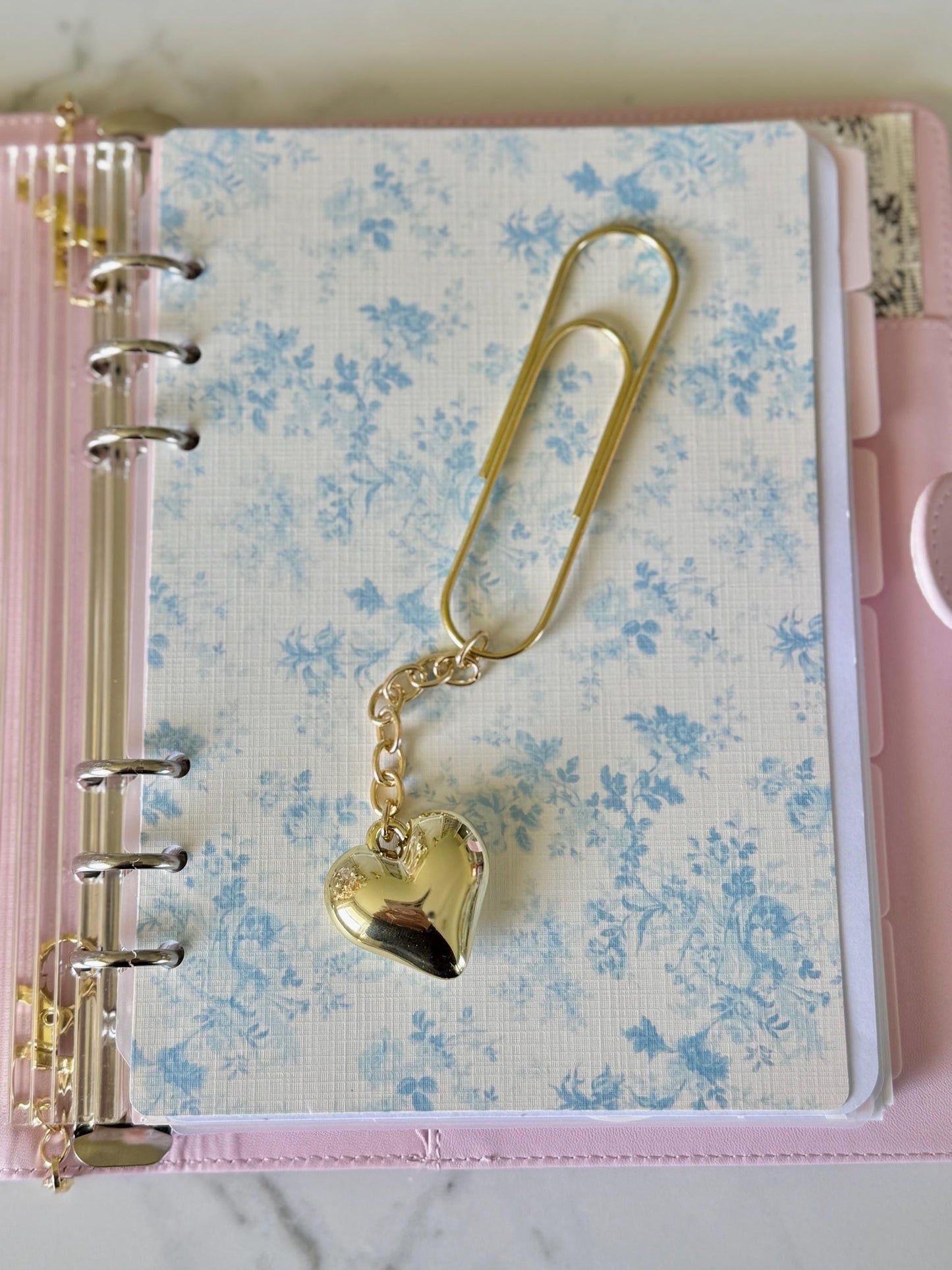 Planner Paper Clip | Jumbo Heart Bookmark for Journal | Gold Planner Accessories | Cute Adorable Planning Accessory | Book Placeholder
