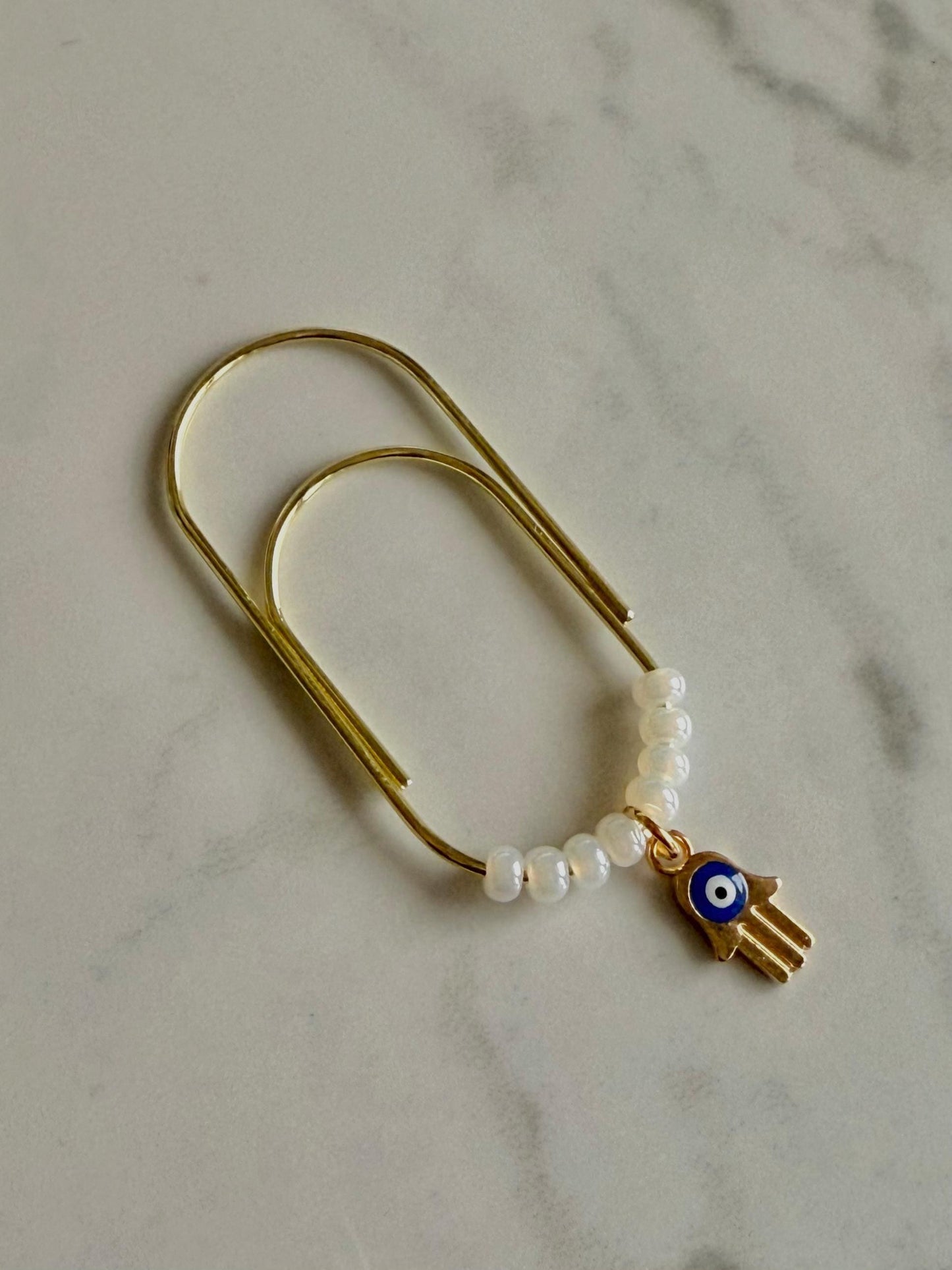 Gold Planner Paper Clip | Gold Bookmark for Journal | Evil Eye Accessories | Cute Adorable Planning Accessory | Book Placeholder Charm