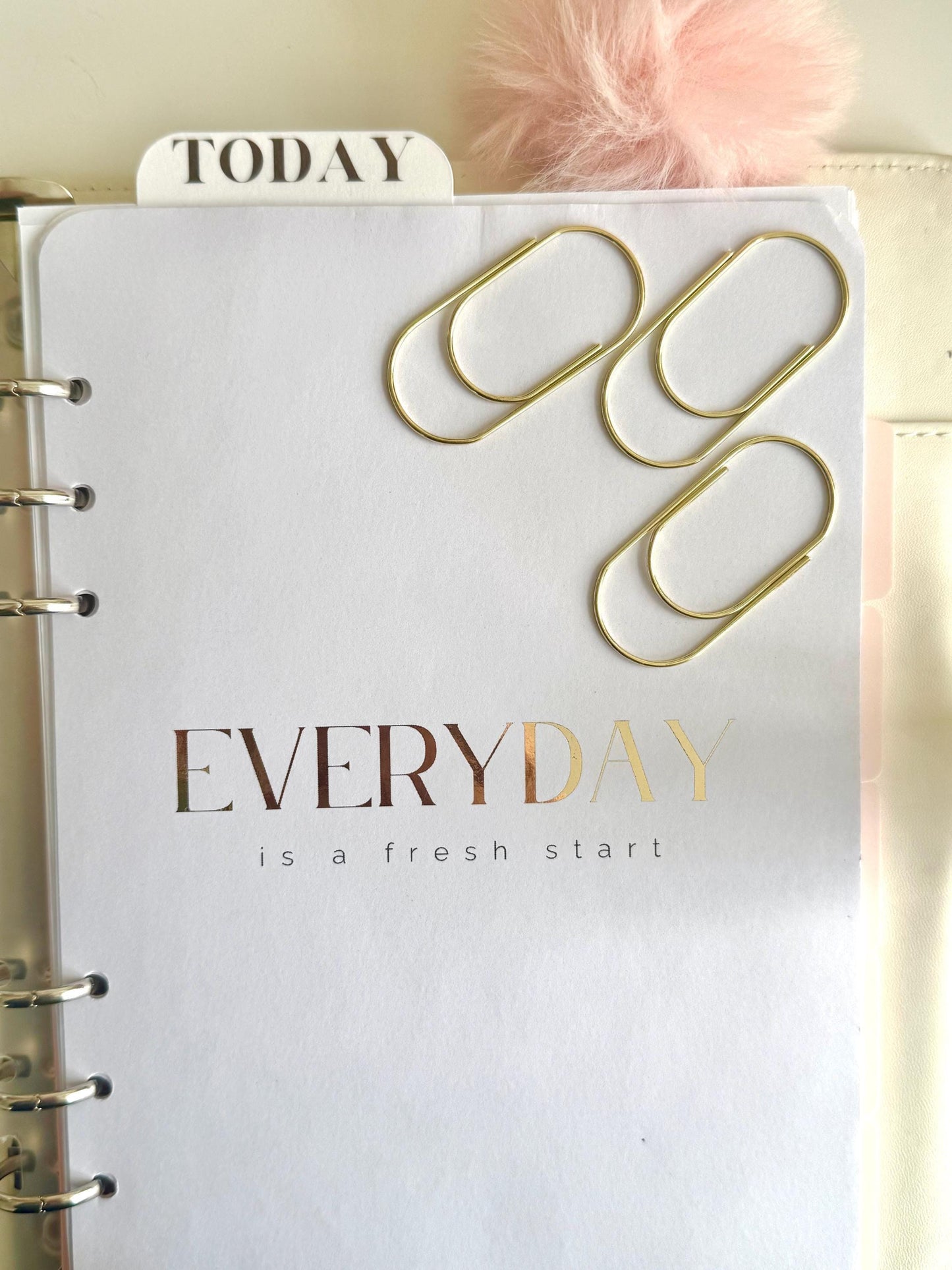 Jumbo Paper Clip For Planner Clip For Notebook Large Paperclip For Bookmark Cute Gold Stationary Planning Accessory For Planner