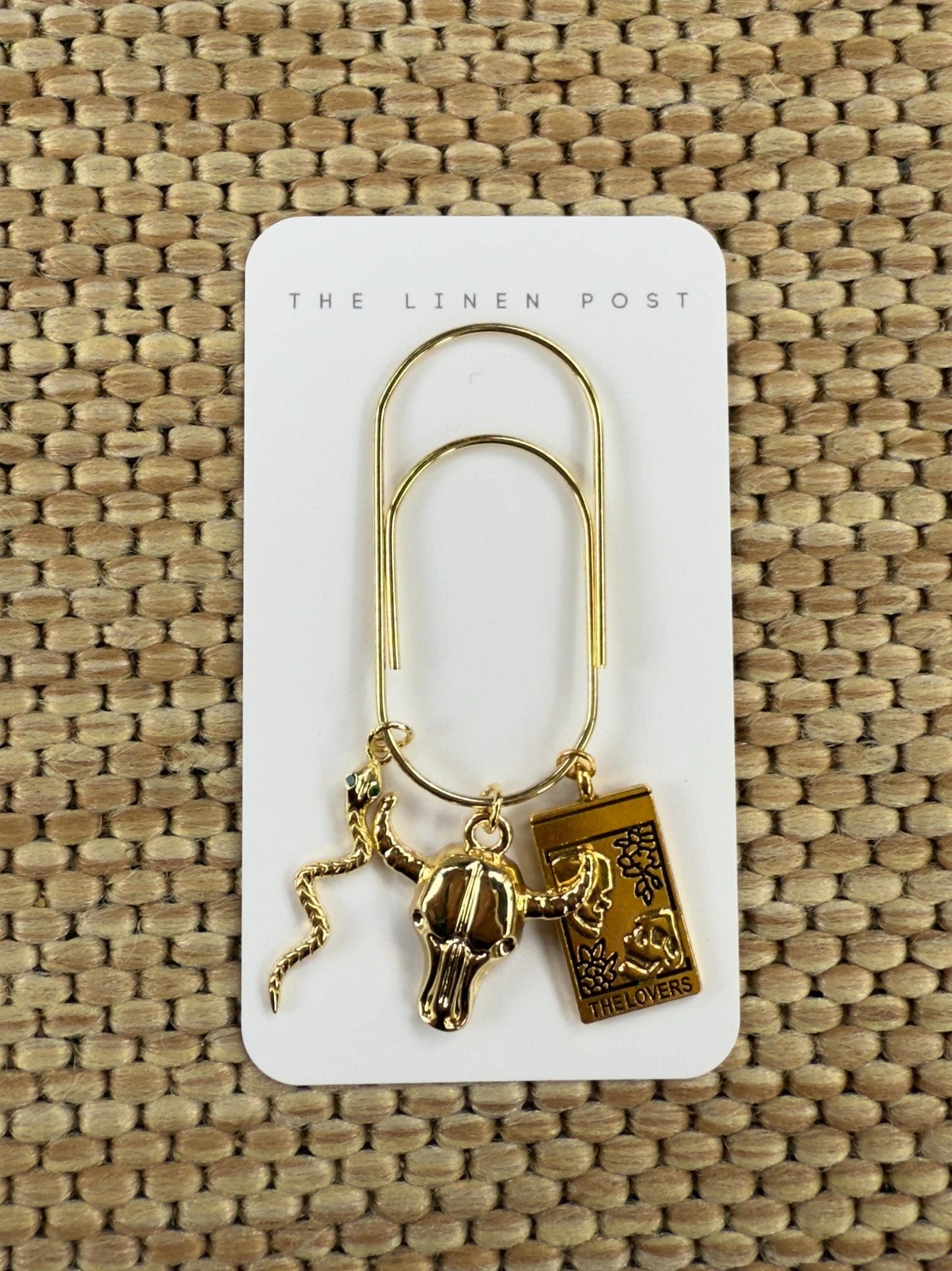 Planner Paper Clip | Gold Halloween Bookmark for Journal | Accessories | Cute Tarot Card Planning Accessory | Book Placeholder Charm Fall