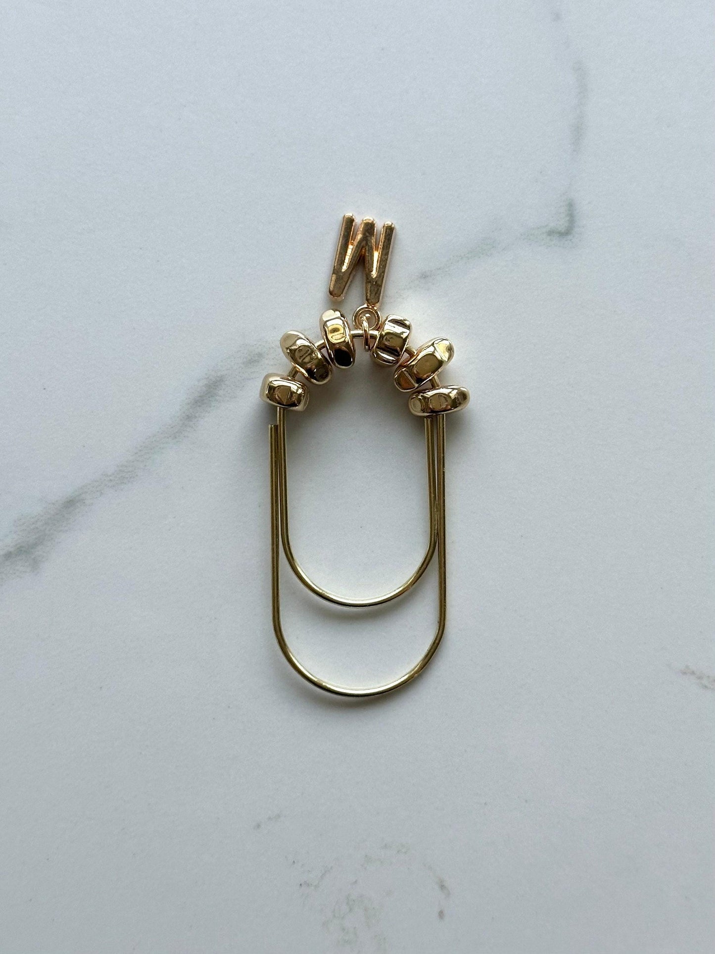 Planner Paper Clip | Initial Gold Bookmark for Journal | Accessories | Cute Adorable Planning Accessory | Book Placeholder Charm |