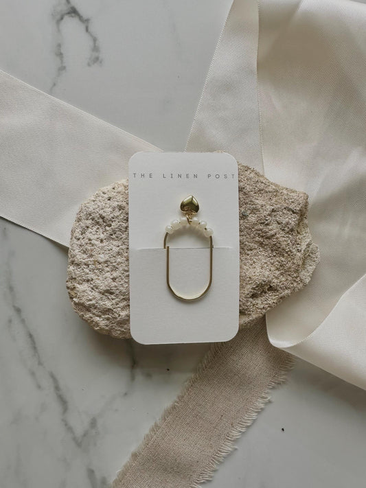 Petite Gold Heart Planner Clip