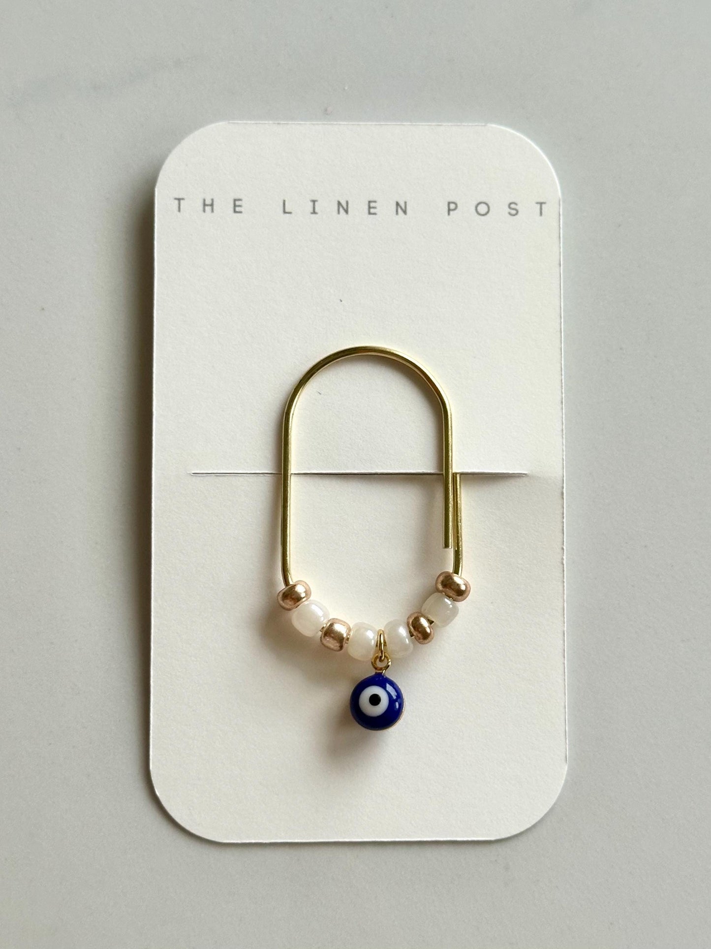 Planner Paper Clip | Gold Plated Evil Eye Bookmark for Journal | Accessories | Cute Adorable Planning Accessory | Book Placeholder Charm