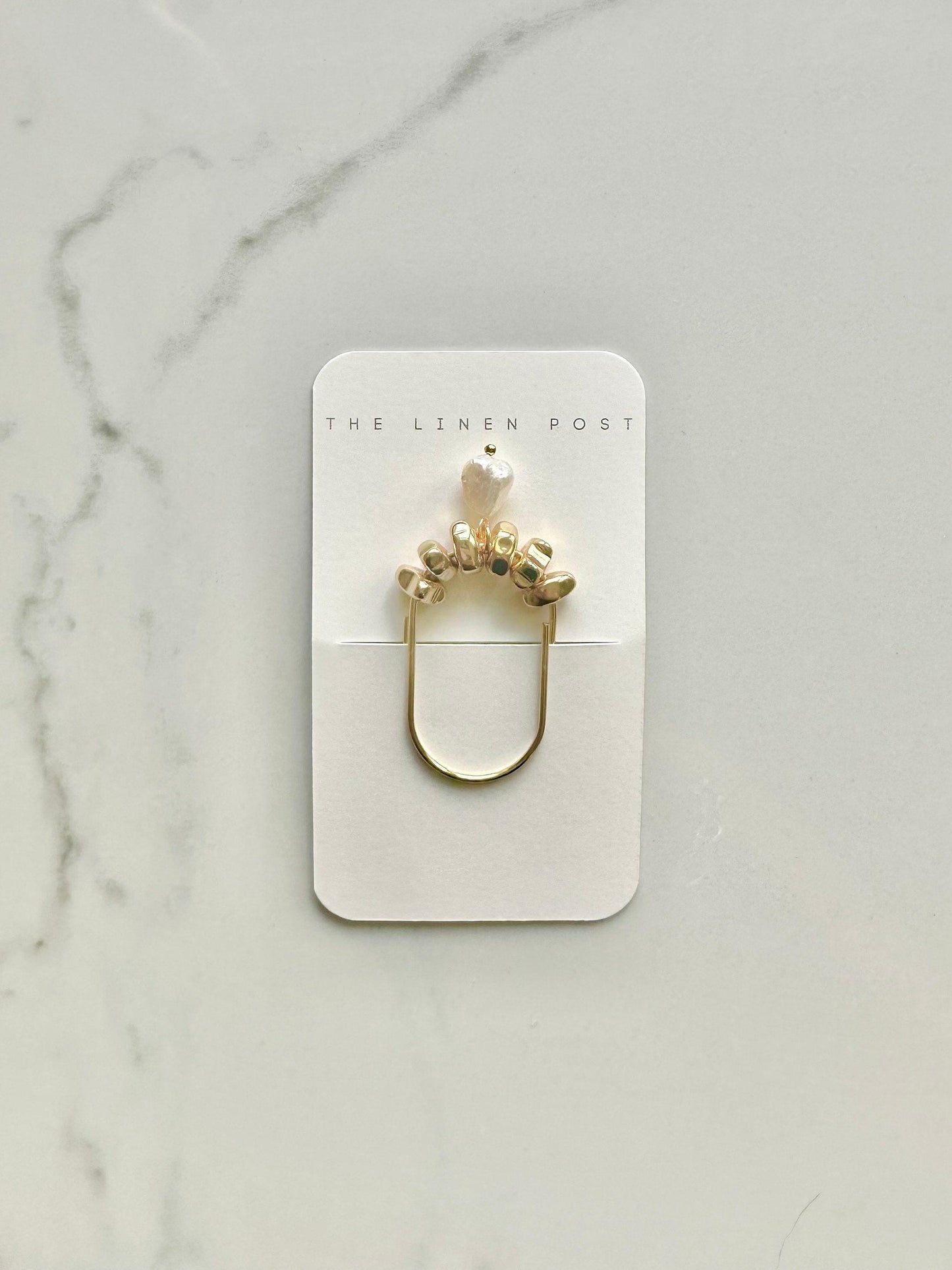Planner Paper Clip | Freshwater Pearl Gold Bookmark for Journal | Accessories | Cute Adorable Planning Accessory | Book Placeholder Charm