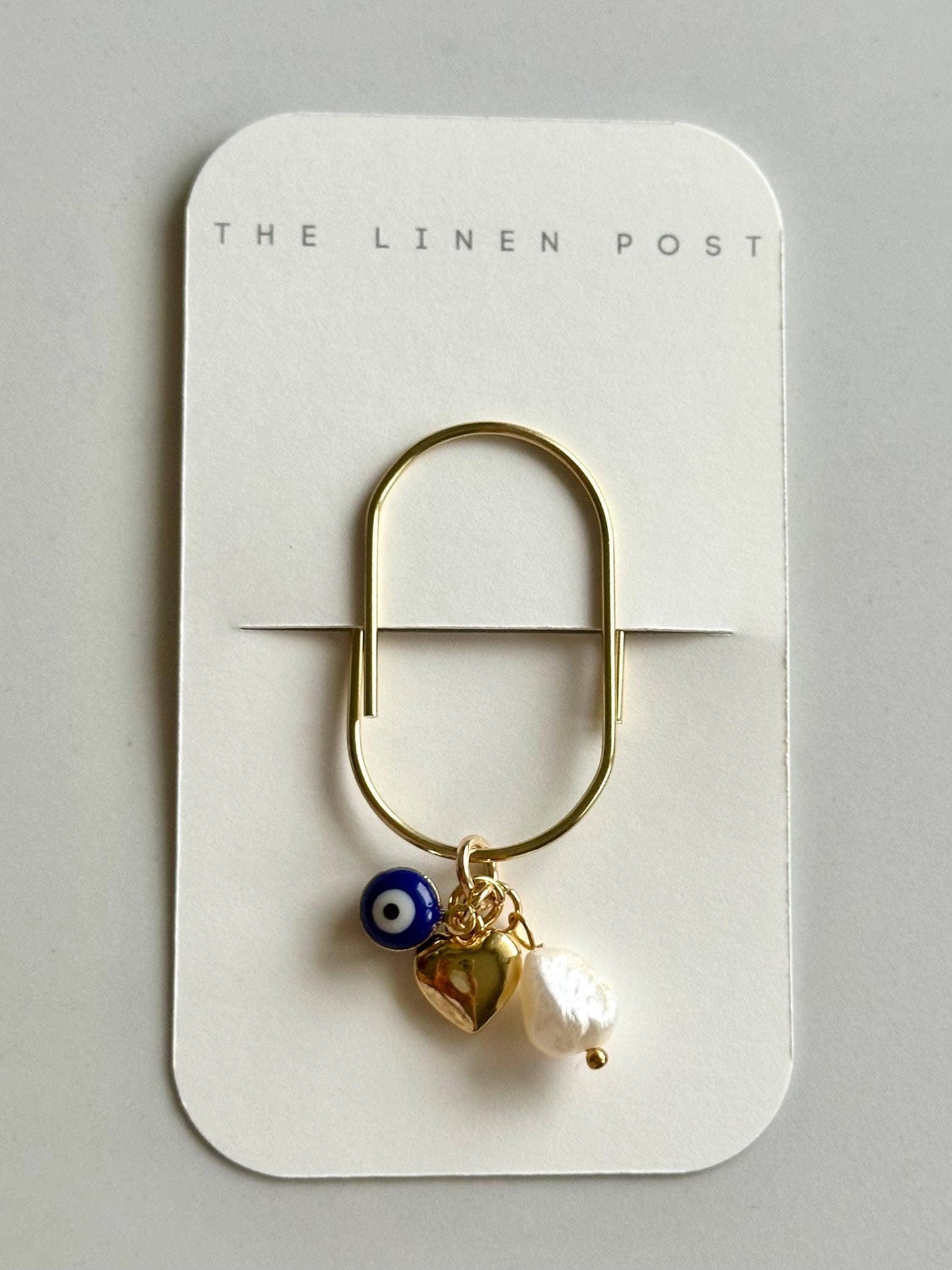 Planner Paper Clip | Pearl Heart Gold Plated Bookmark for Journal | Accessories | Cute Adorable Planning Accessory | Book Placeholder Charm
