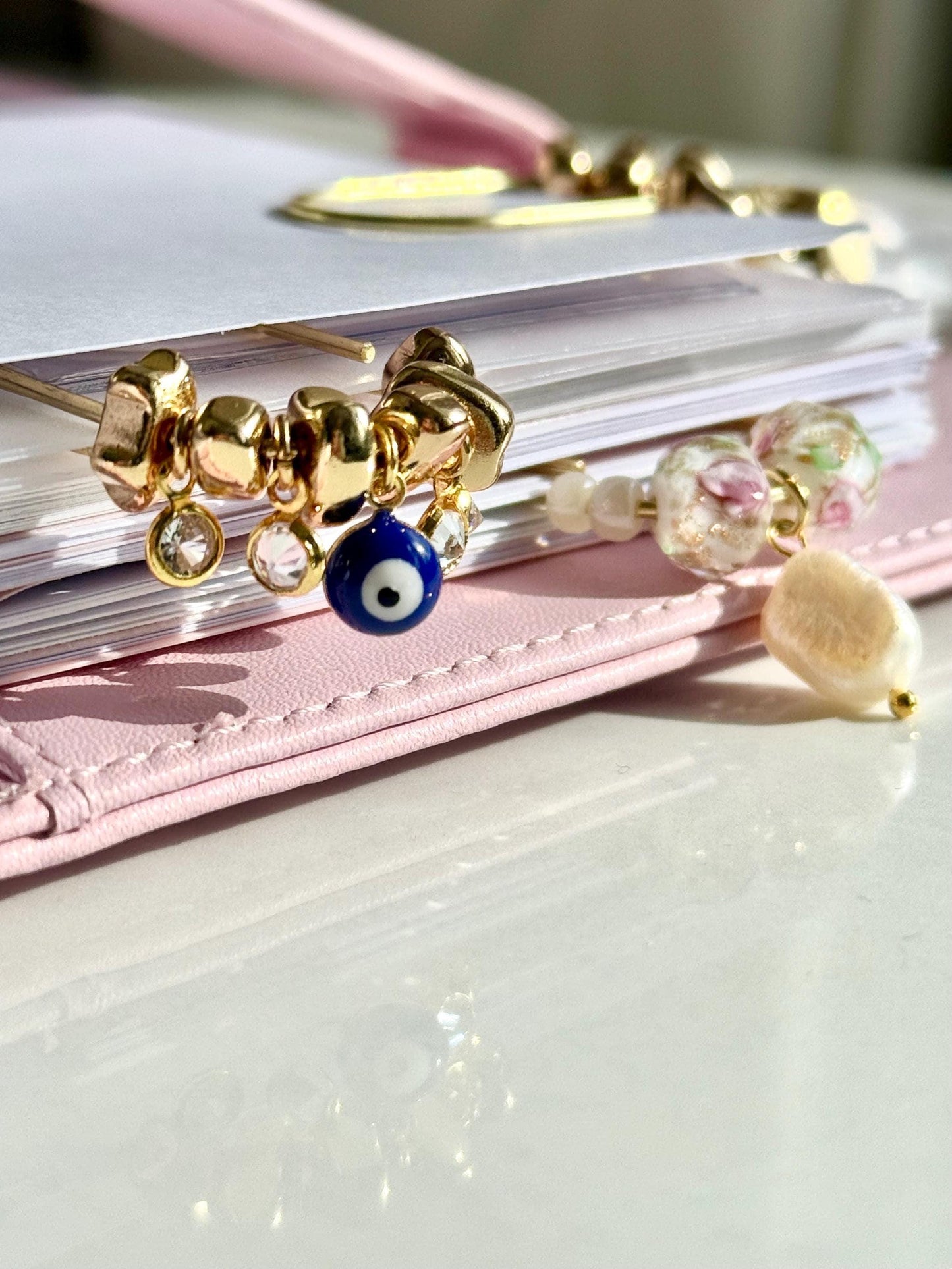 Planner Paper Clip | Evil Eye CZ Gold Plated Bookmark for Journal | Accessories | Cute Adorable Planning Accessory | Book Placeholder Charm