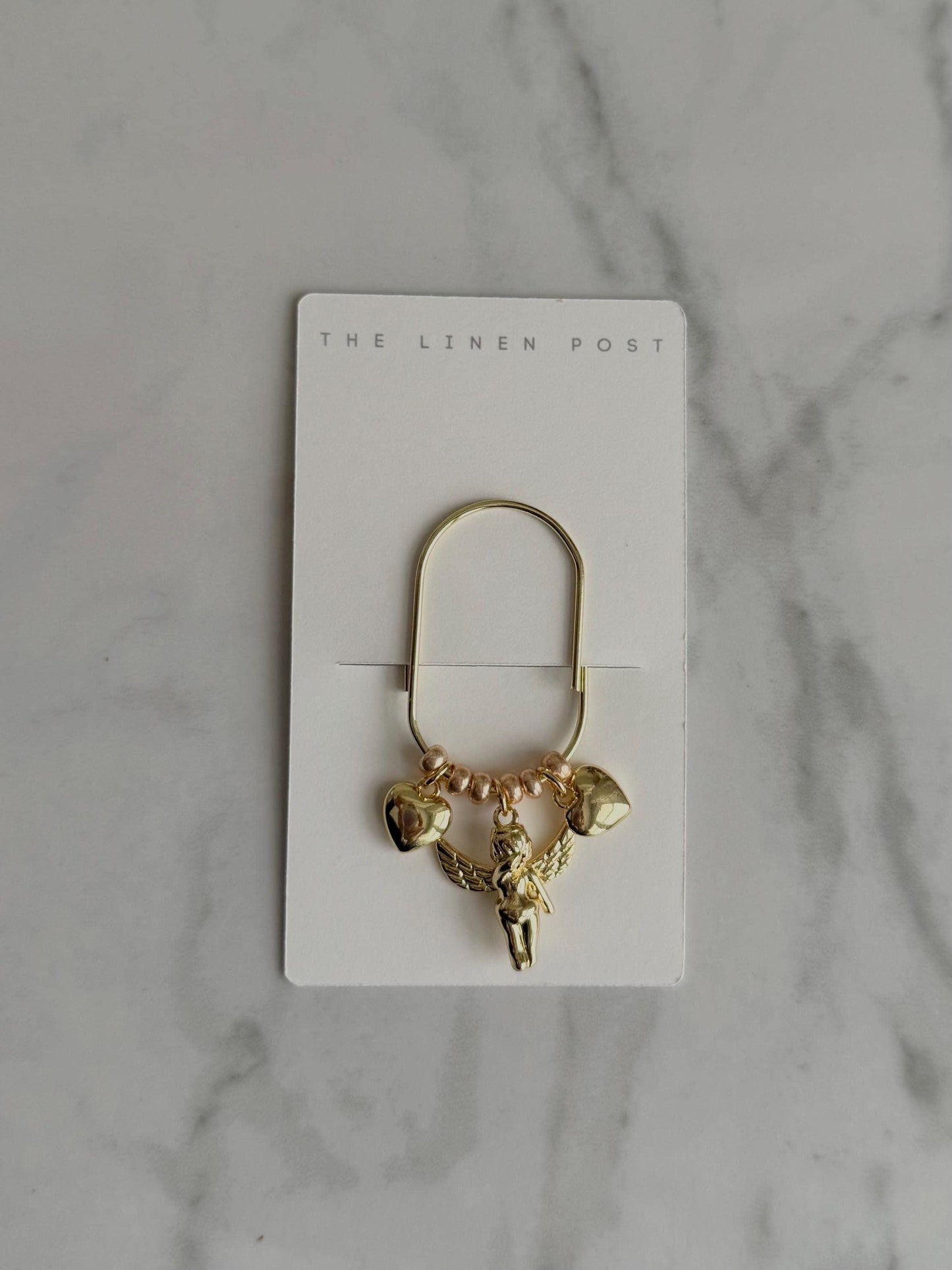 Planner Paper Clip Cherub Bookmark Charm for Journal Accessories for Planner Cute Adorable Planning Accessory | Gold Plated Book Charm