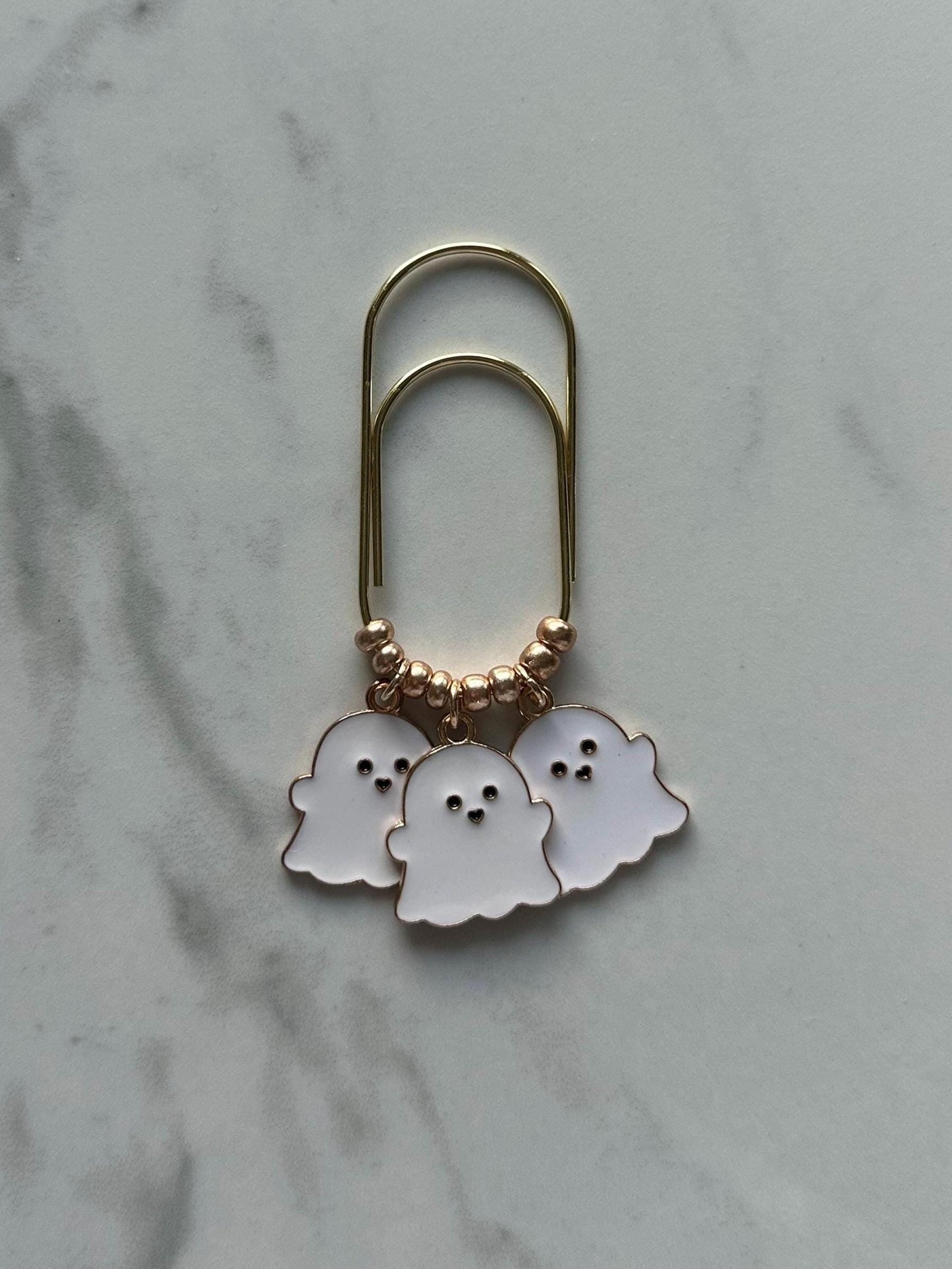 Halloween Planner Paper Clip | Ghost Gold Bookmark for Journal | Accessories | Cute Adorable Planning Accessory | Book Placeholder Charm