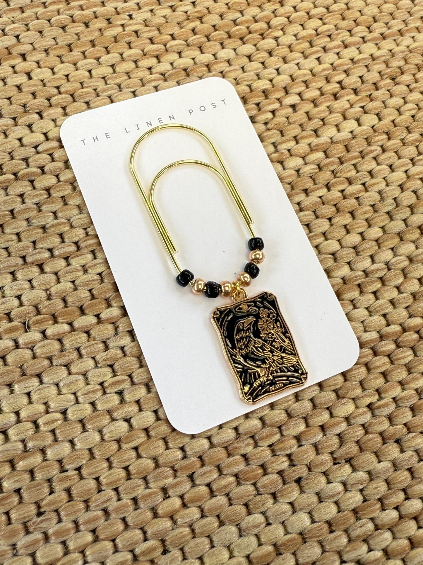 Planner Paper Clip | Gold Halloween Bookmark for Journal | Accessories | Cute Tarot Card Planning Accessory | Book Placeholder Charm
