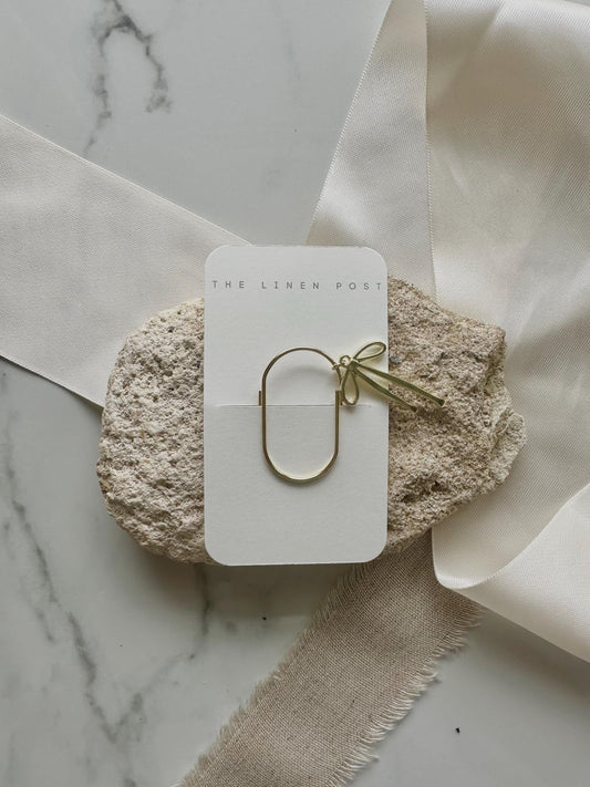 Petite Gold Bow Planner Clip