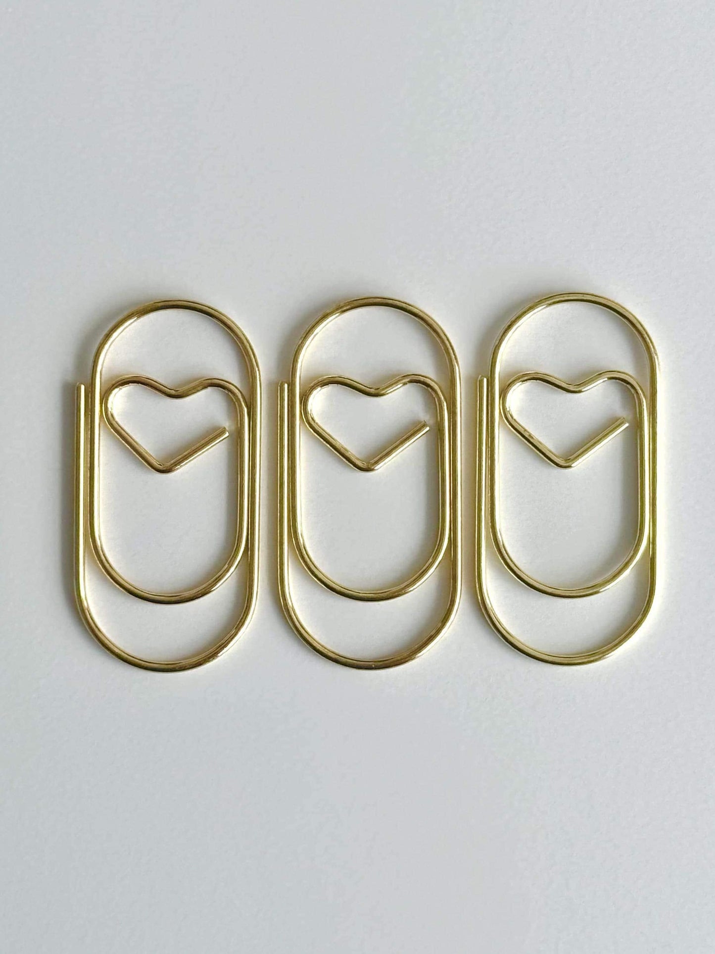Jumbo Heart Paper Clip For Planner Clip For Notebook Large Paperclip For Bookmark Cute Gold Stationary Planning Accessory For Planner
