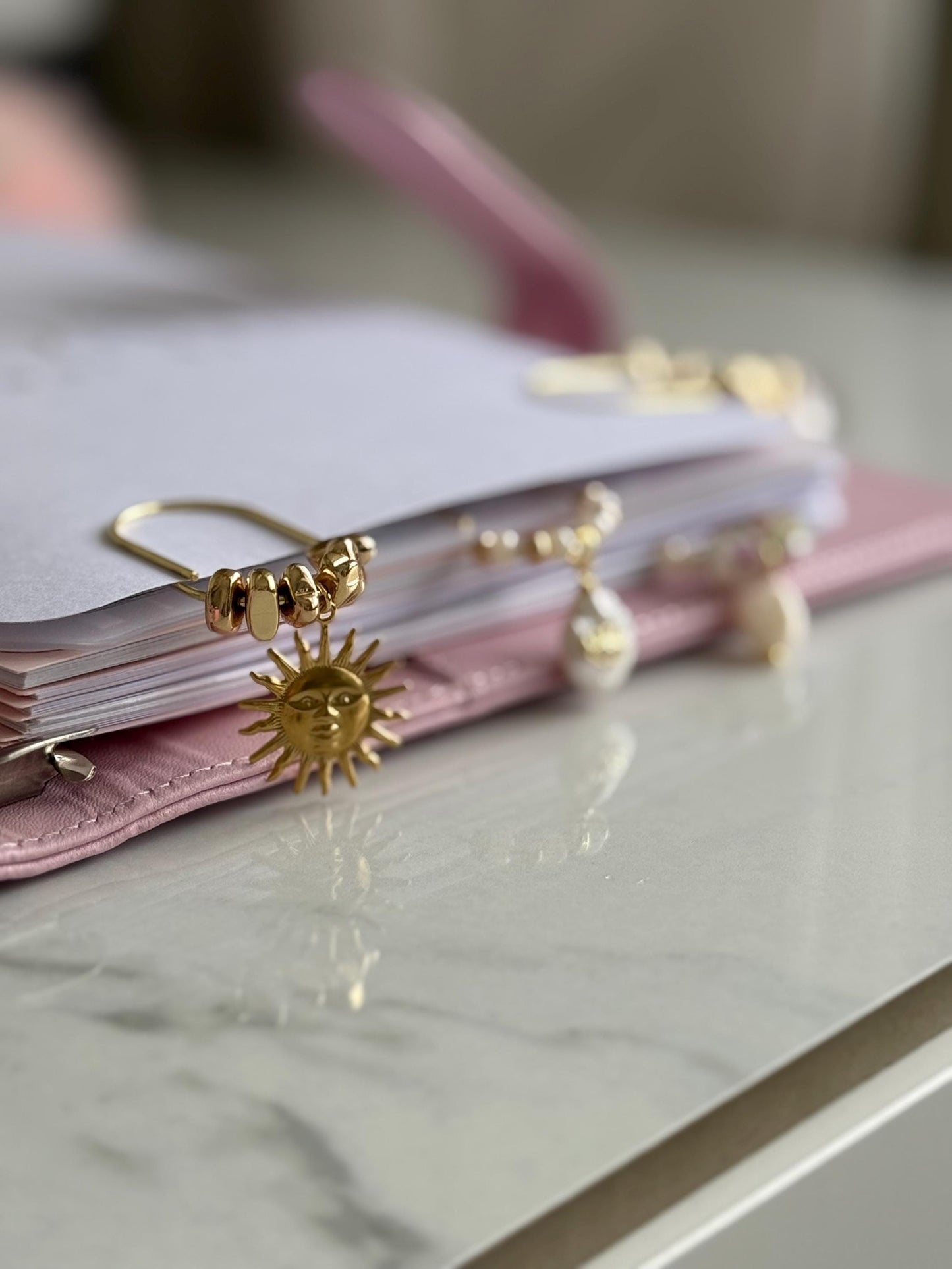 Planner Paper Clip | Gold Bookmark for Journal with Sun | Accessories | Cute Adorable Planning Accessory | Book Placeholder Charm Celestial