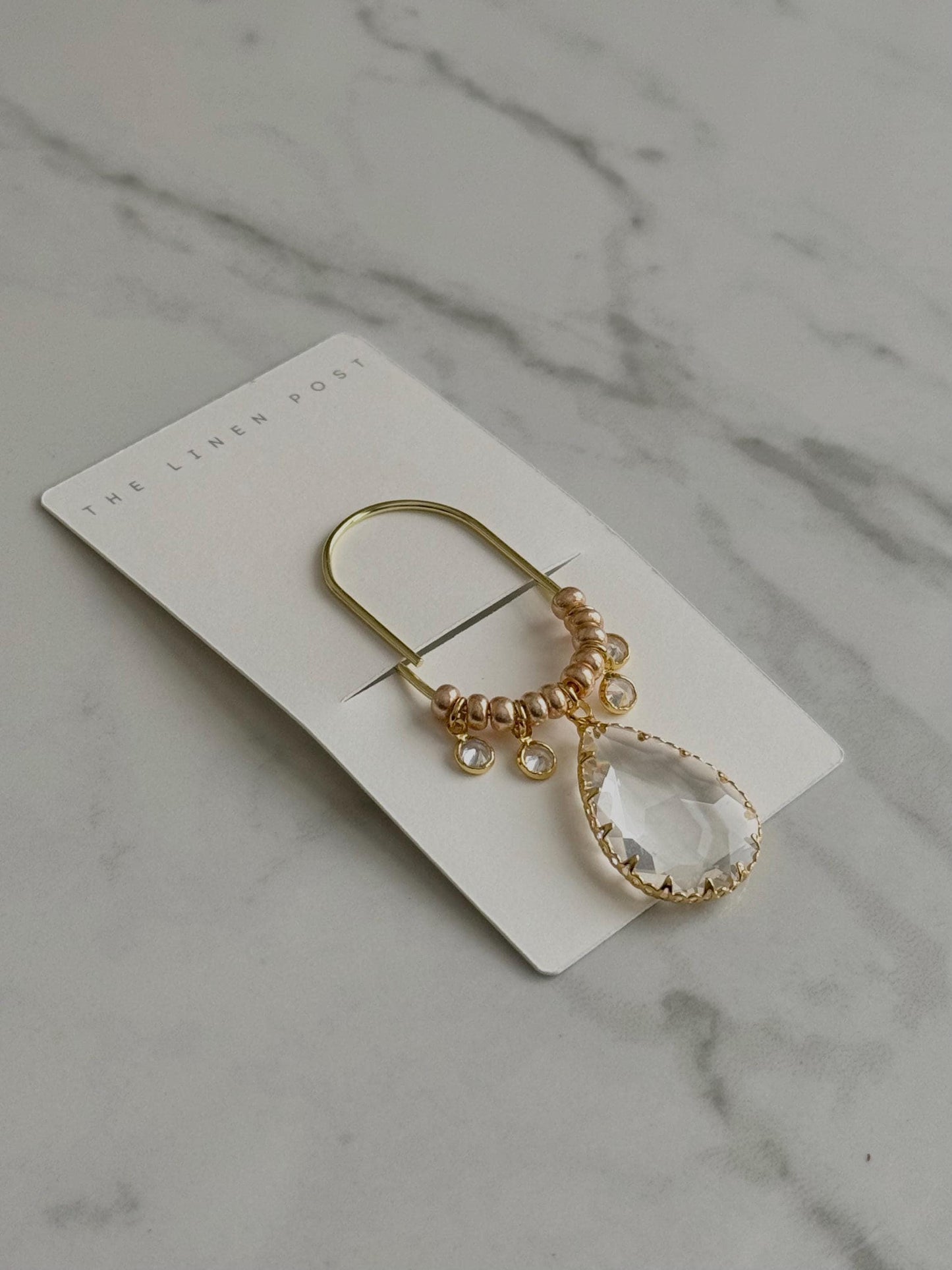 Planner Paper Clip | Diamond CZ Gold Plated Bookmark for Journal | Accessories | Cute Adorable Planning Accessory | Book Placeholder Charm