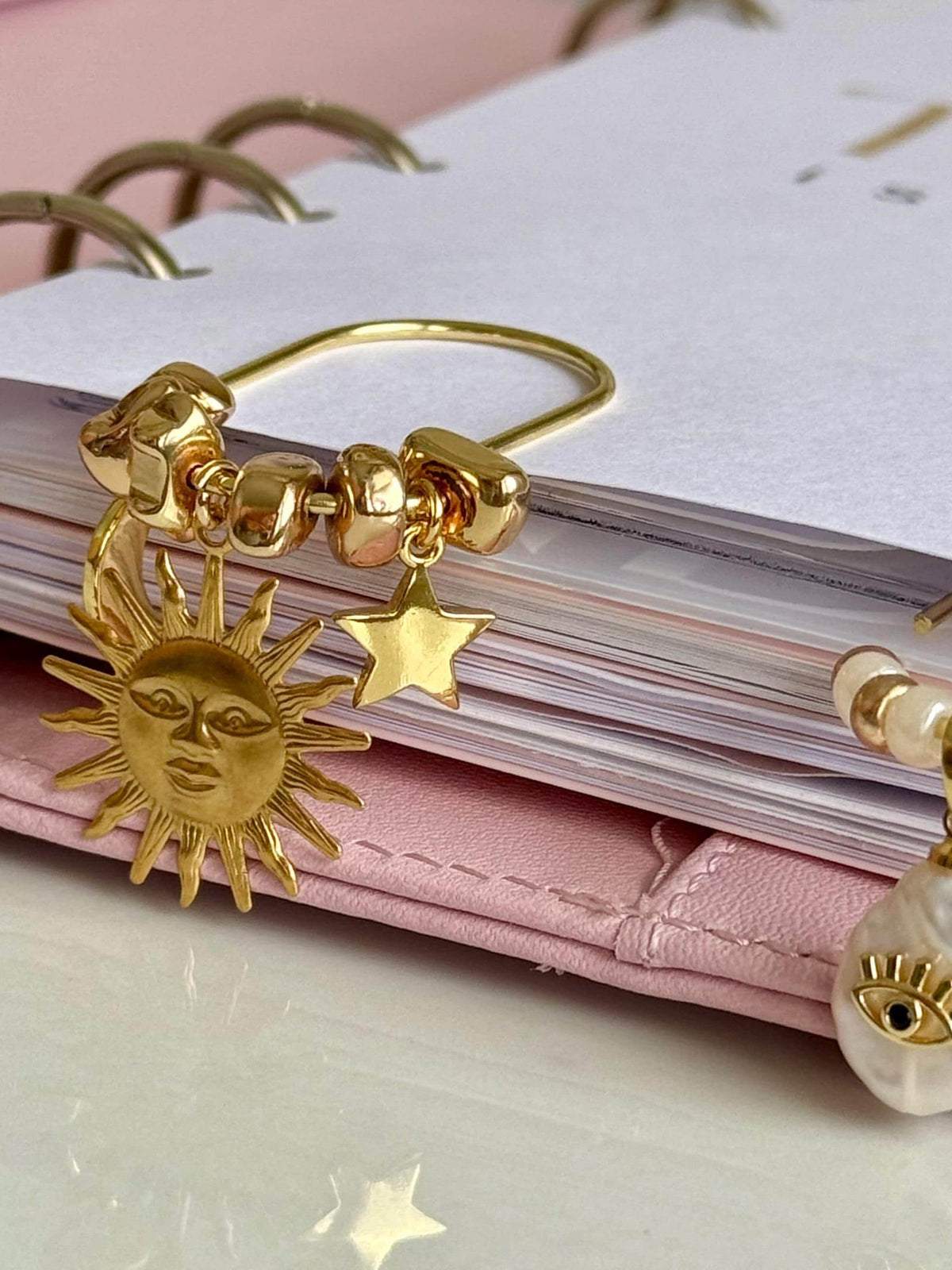 Silver Sun Moon & Stars Planner Clip