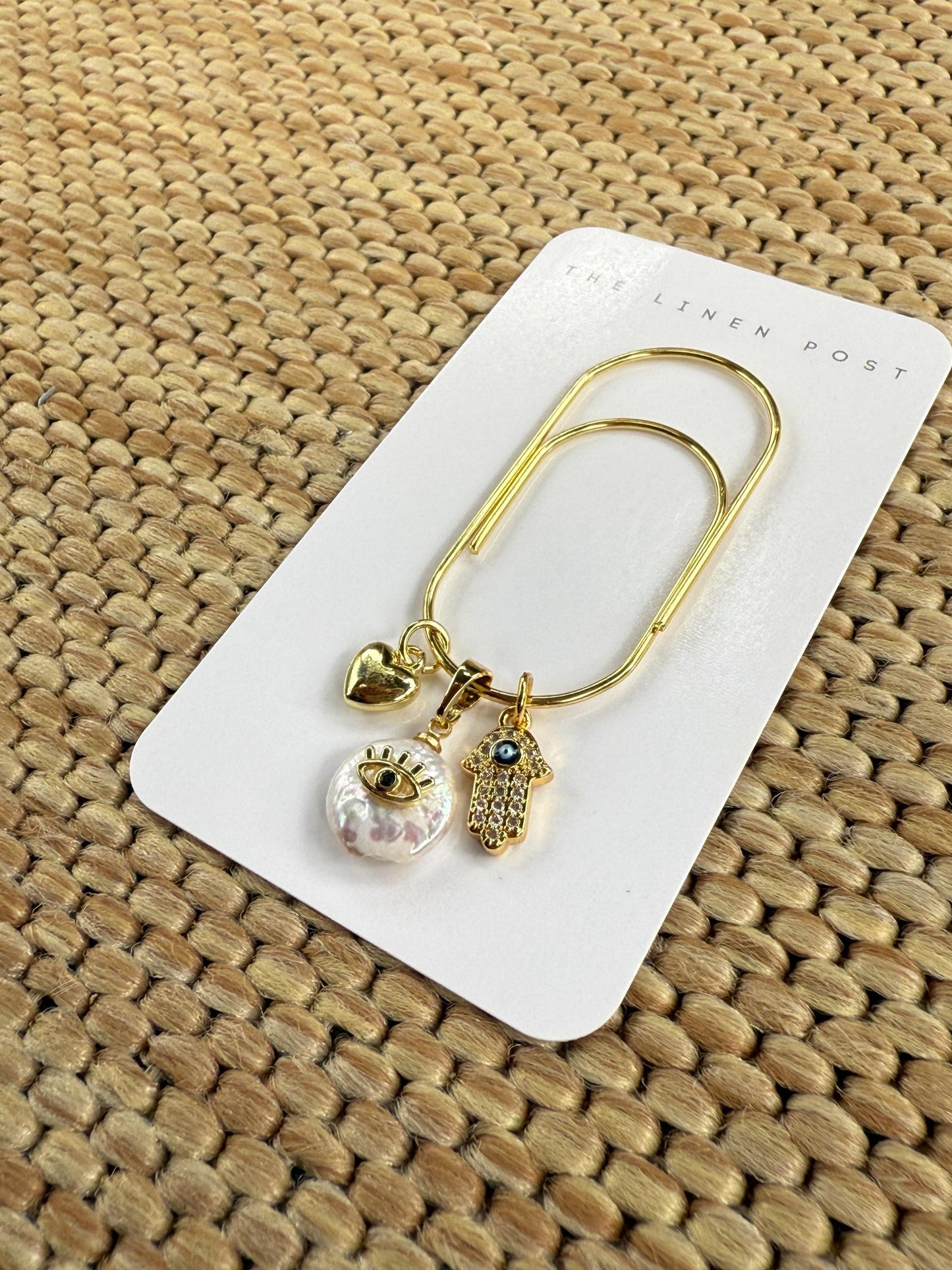 Planner Paper Clip | Evil Eye Bookmark for Journal | Accessories | Cute Adorable Planning Accessory | Book Placeholder Charm Hamsa Bookmark