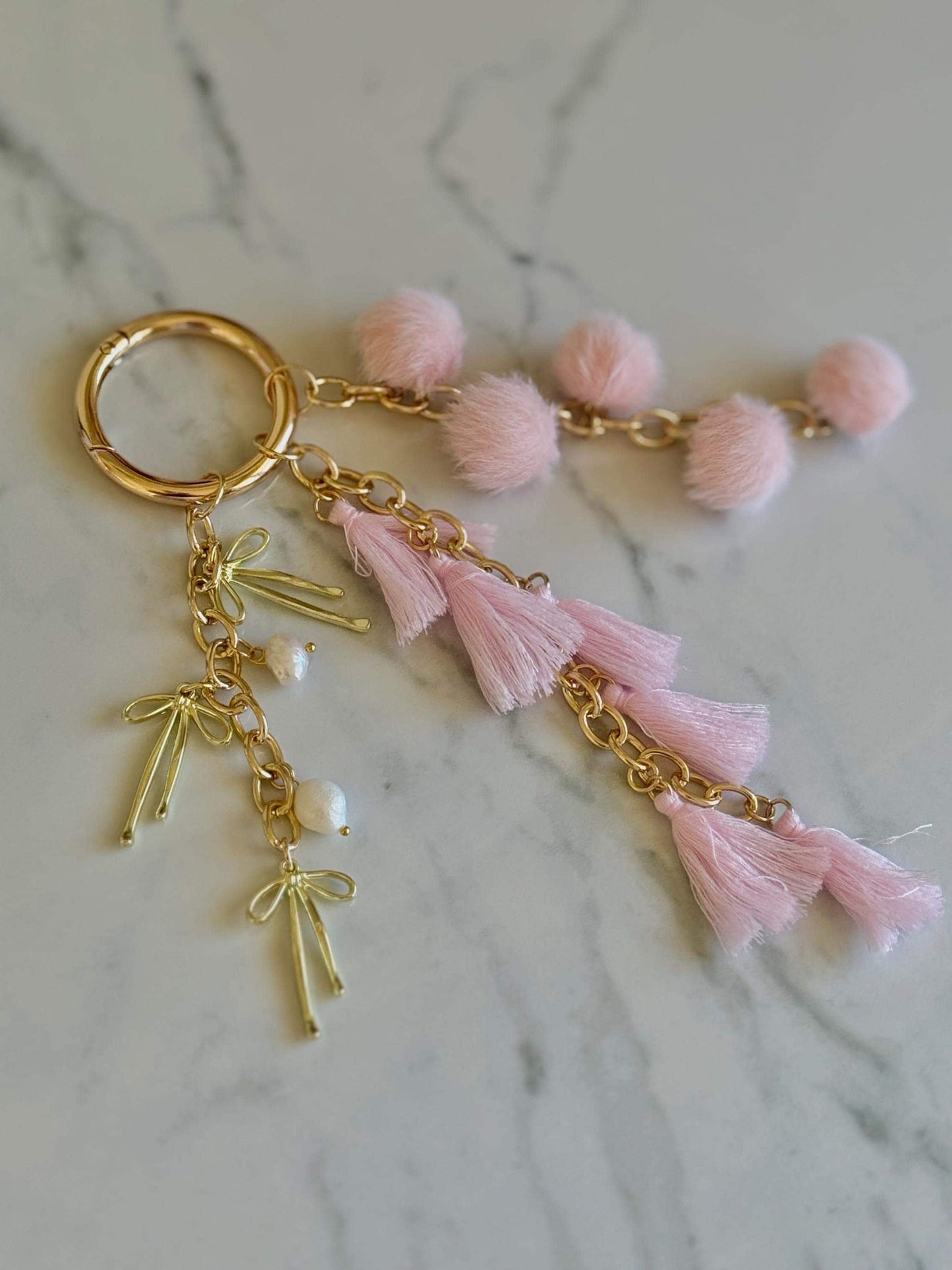 Gold Bag Charm Keychain Holder High End Bag Accessory for Bag Purse Charms For Purse Keychains for Handbag Charms Crystal Charm Key chain