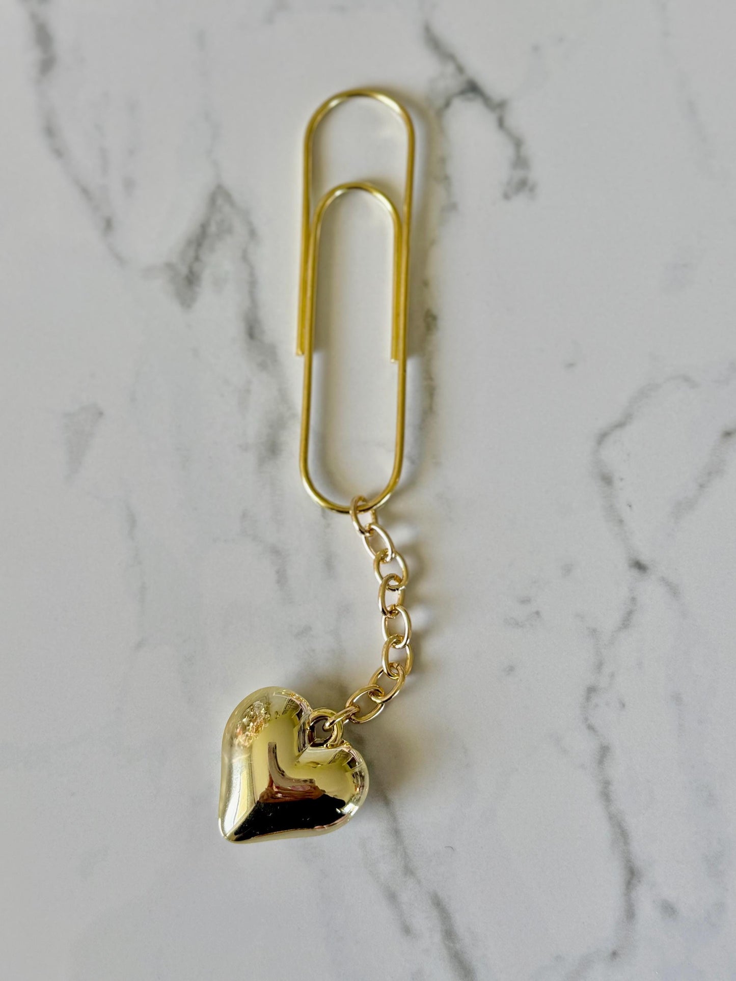 Planner Paper Clip | Jumbo Heart Bookmark for Journal | Gold Planner Accessories | Cute Adorable Planning Accessory | Book Placeholder