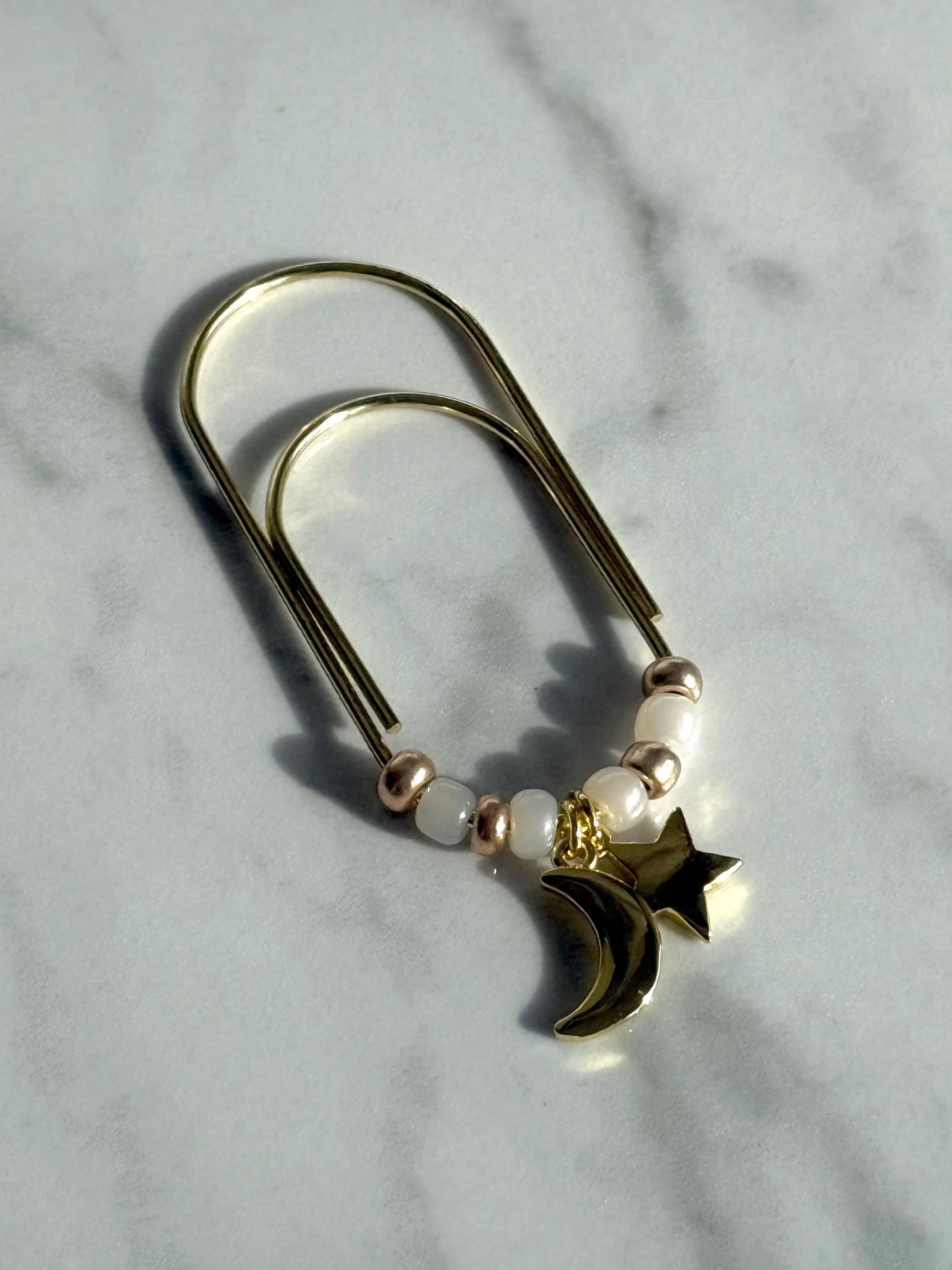Planner Paper Clip | Gold Plated Sun and Stars  Bookmark for Journal | Accessories | Cute Adorable Planning Accessory Book Charm
