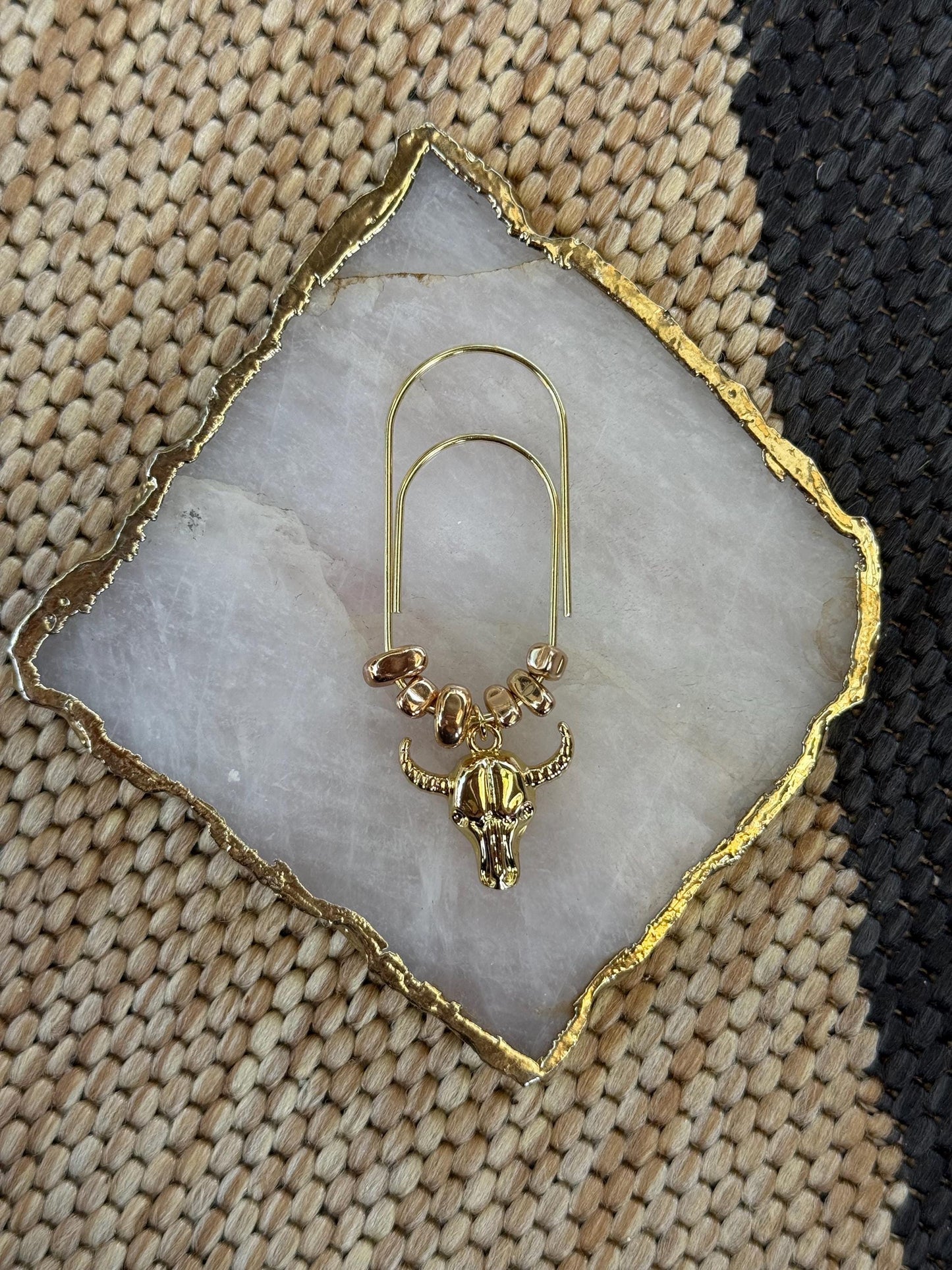 Planner Paper Clip Summer Bookmark Charm for Journal Accessories for Planner Cute Adorable Planning Accessory Book Charm Gold Skull Spooky