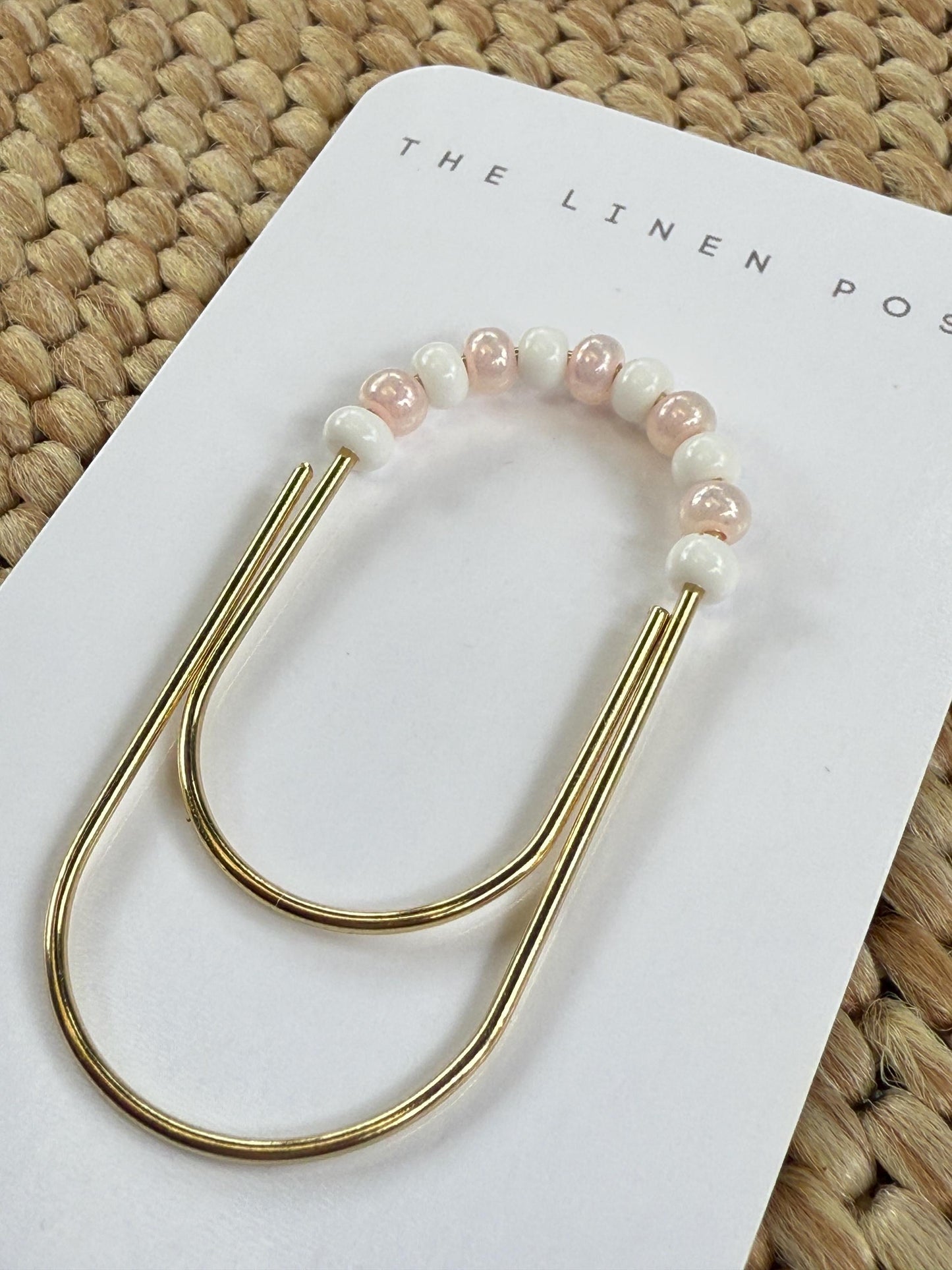Planner Paper Clip | Beaded Bookmark for Journal | Pink Planner Accessories | Cute Adorable Planning Accessory | Book Jumbo Placeholder