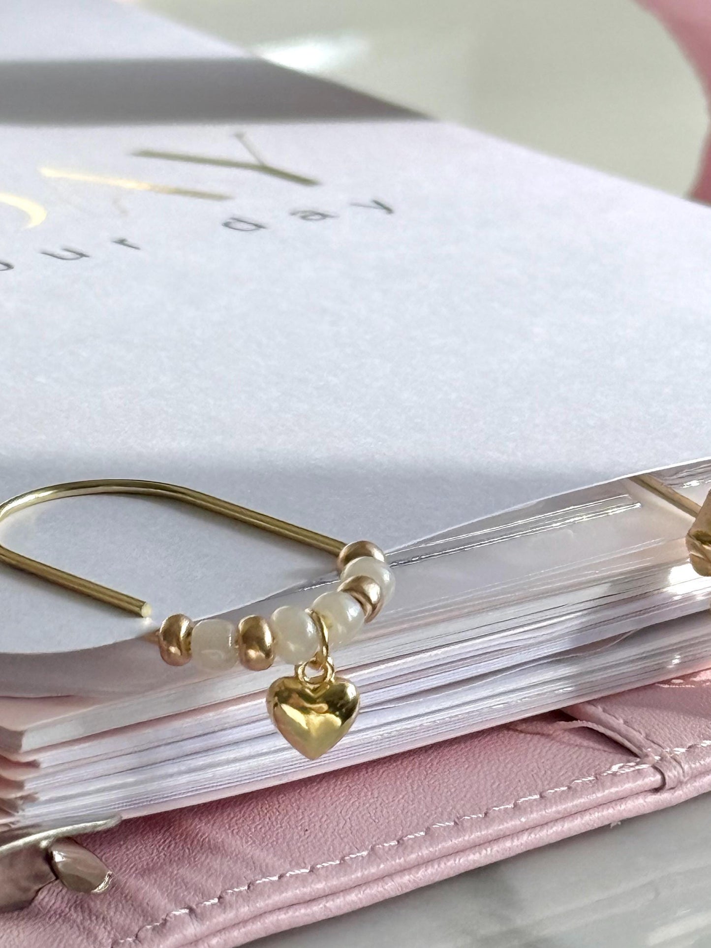 Planner Paper Clip | Gold Plated Heart Bookmark for Journal | Accessories | Cute Adorable Planning Accessory | Book Placeholder Charm