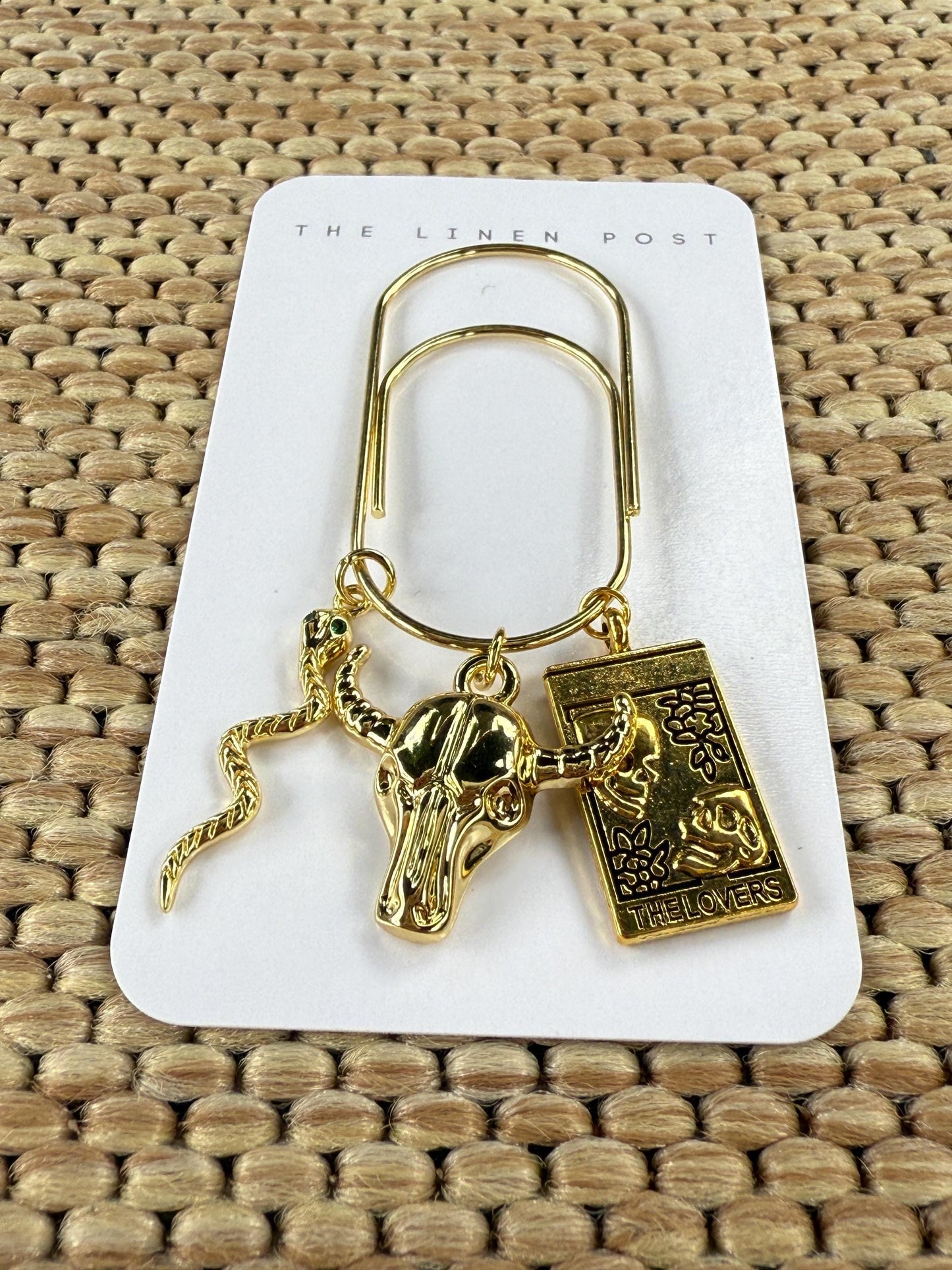 Planner Paper Clip | Gold Halloween Bookmark for Journal | Accessories | Cute Tarot Card Planning Accessory | Book Placeholder Charm Fall