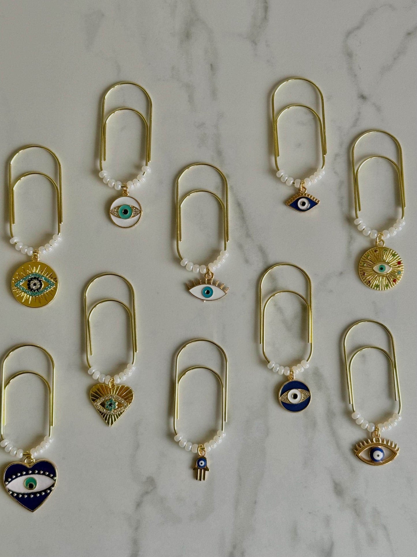 Gold Planner Paper Clip Gold Bookmark for Journal Planner Accessories Cute Adorable Planning Accessory Book Charm Holiday Gift Genuine Stone