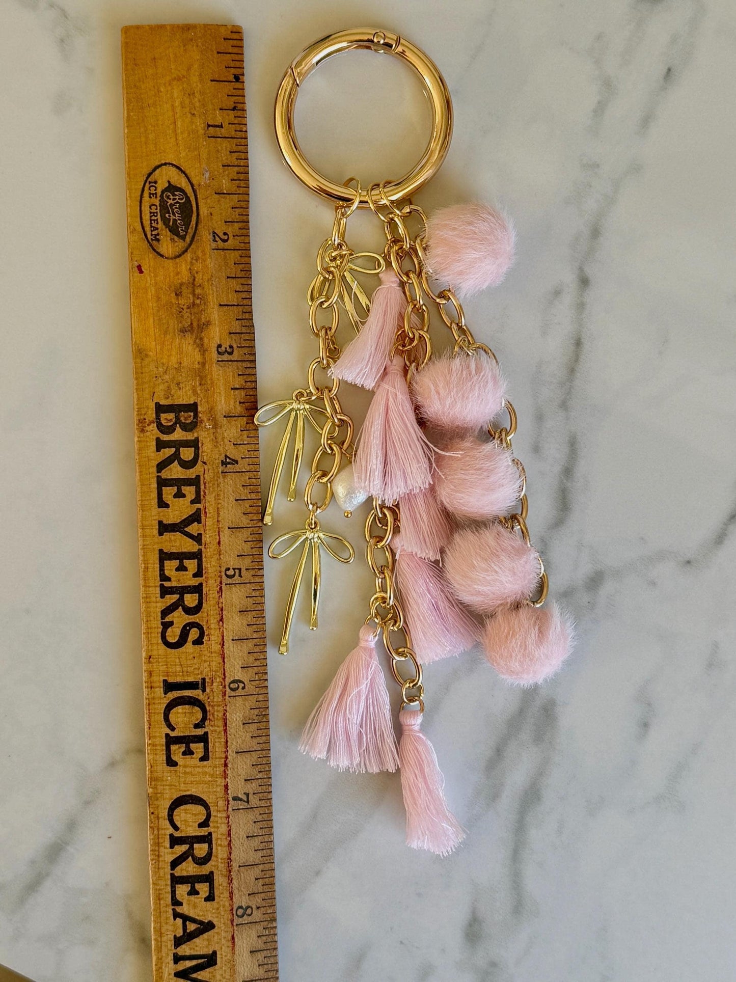 Gold Bag Charm Keychain Holder High End Bag Accessory for Bag Purse Charms For Purse Keychains for Handbag Charms Crystal Charm Key chain