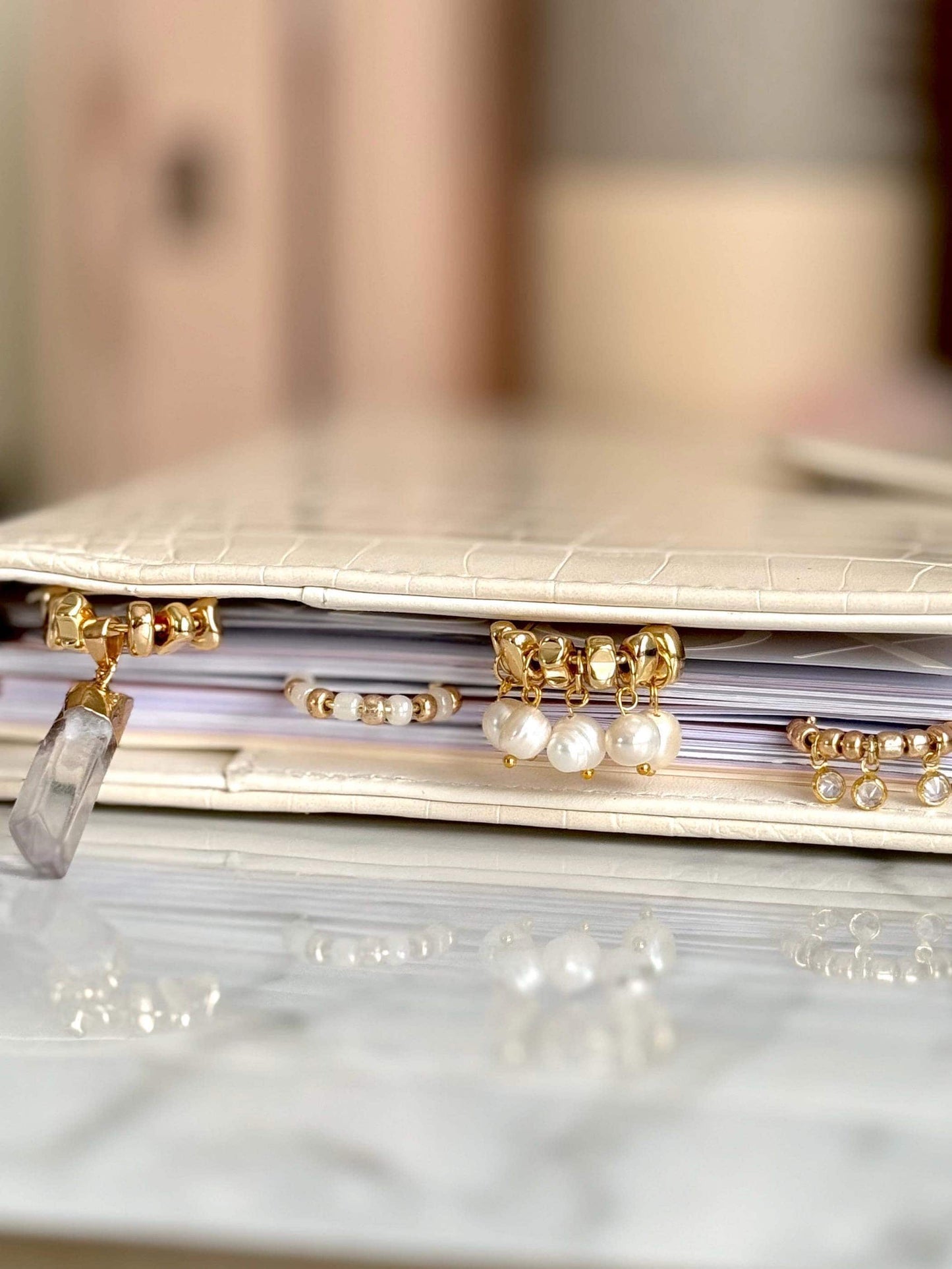 Planner Paper Clip | Beaded Bookmark for Journal | Pink Planner Accessories | Cute Adorable Planning Accessory | Book Jumbo Placeholder