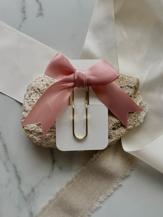 Bow Pen Holder Bookmark Journal | Accessories | Cute Planning Accessory | Book Placeholder Charm Book Mark | Gold Pen Loop Notebook