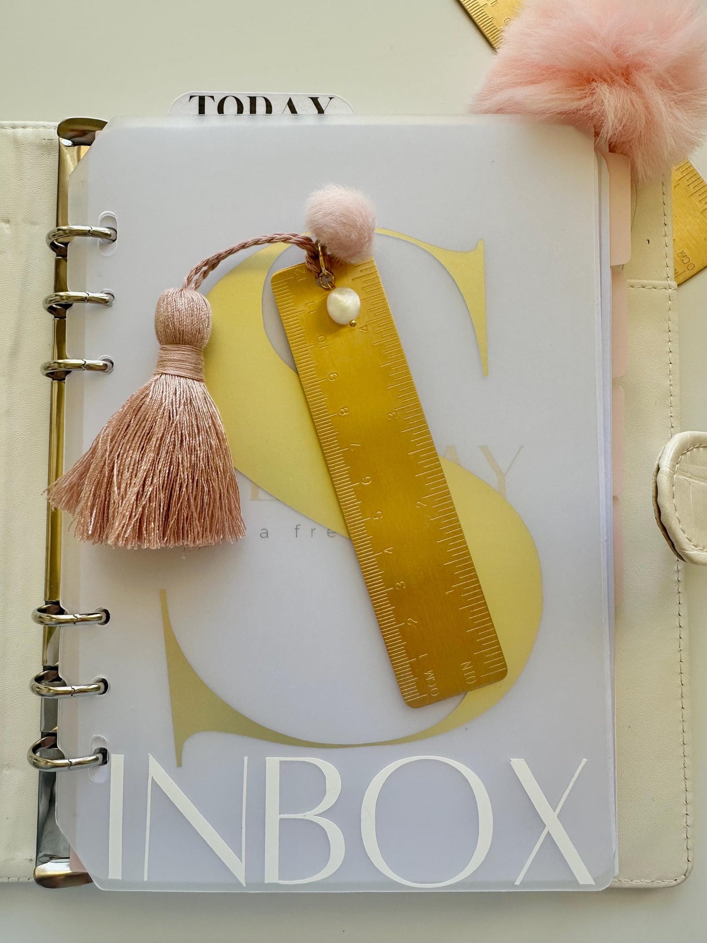Planner Ruler | Mini Ruler Planning Essential | Bookmark Brass Ruler | Metal Planner Accesory | Cute Supplies for School