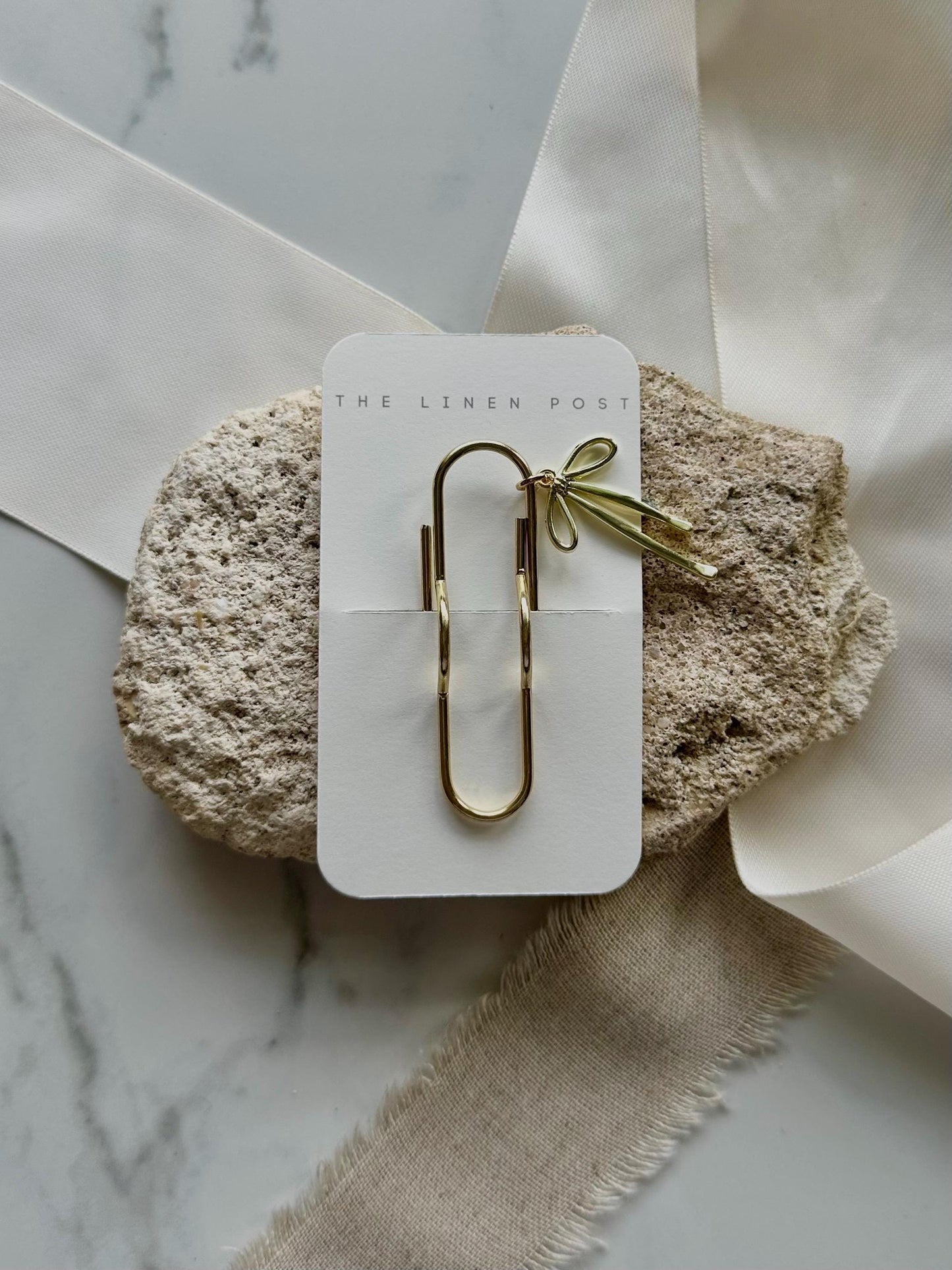 Pen Holder Bookmark Journal | Accessories | Cute Adorable Planning Accessory | Book Placeholder Charm Book Mark | Gold Pen Loop Notebook Bow