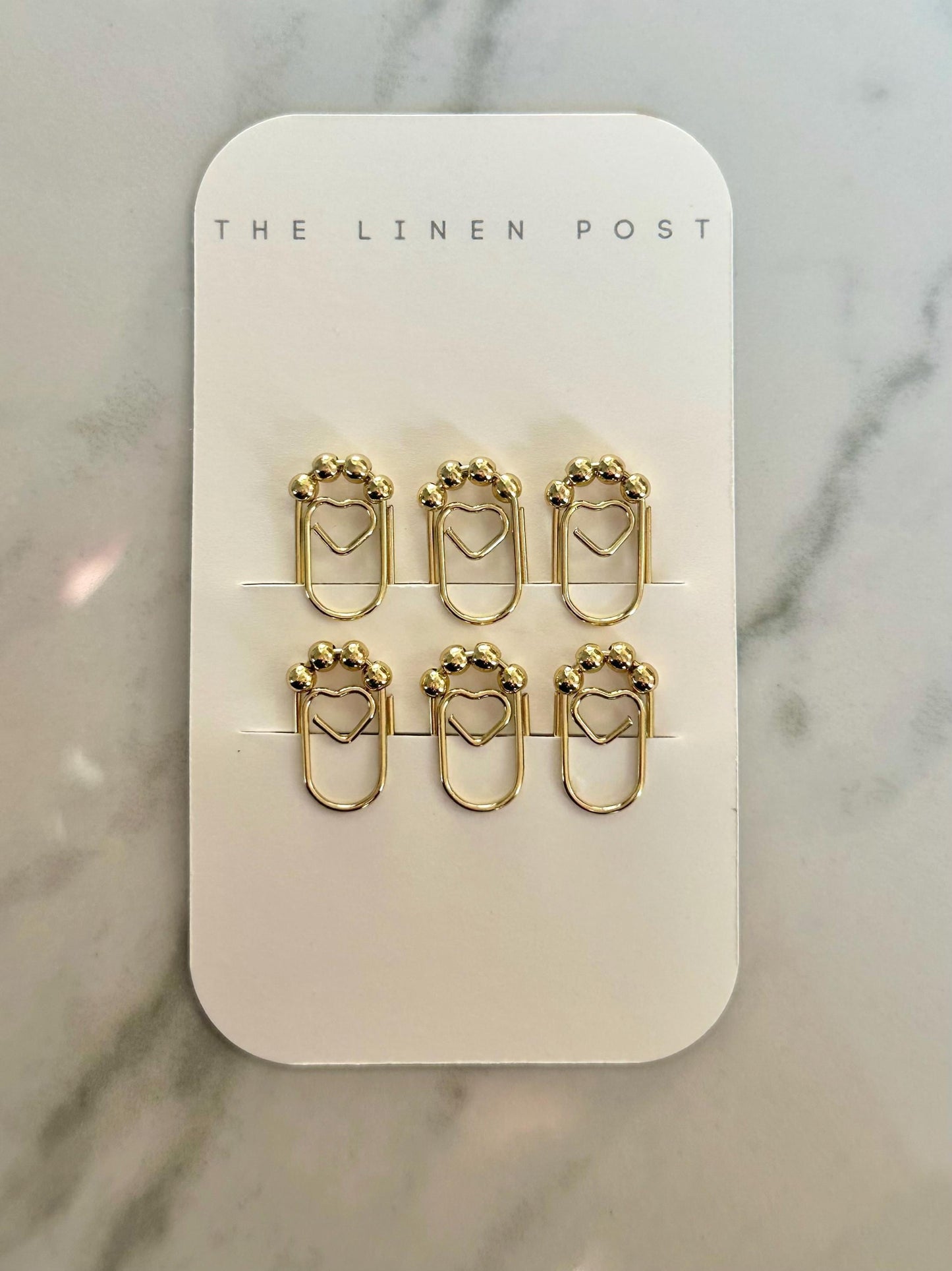 Mini Gold Paper Clips | Gold Plated Cute Stationary Paperclips | Planner Accessories | Heart Shaped Journal Charm | Office Supplies |Planner
